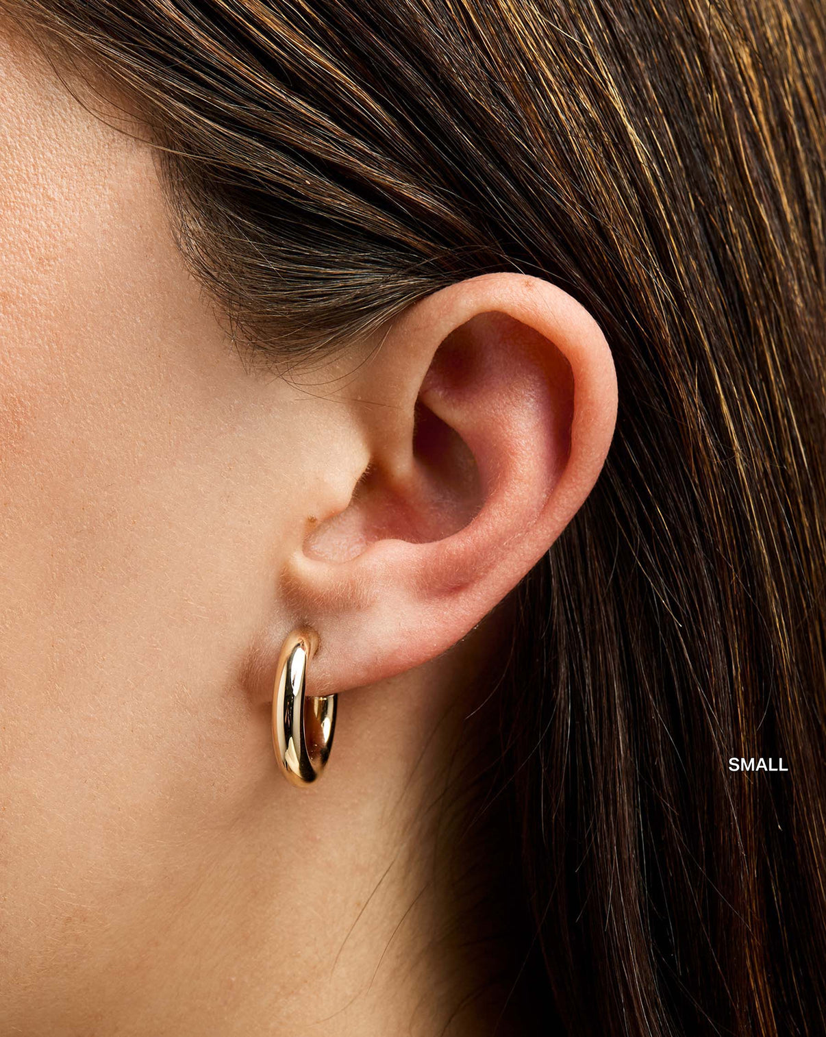 on-model close up small hoop global