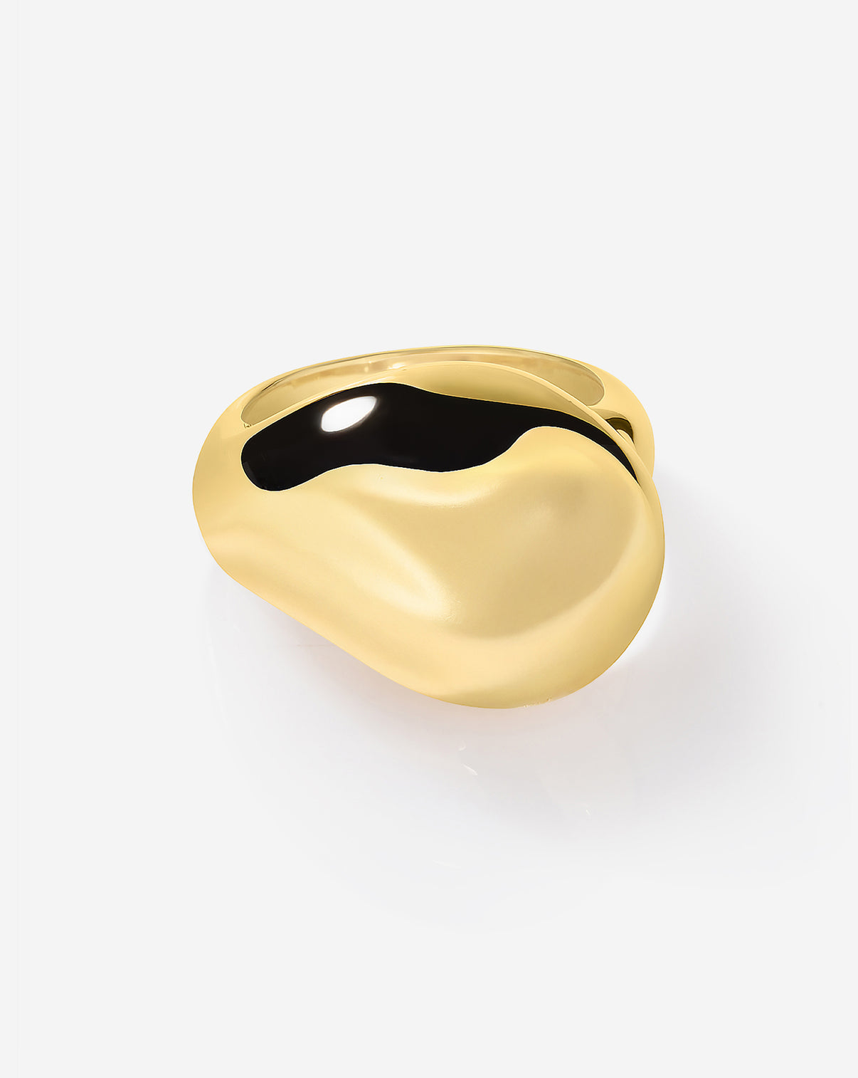 Ring Concierge Melted Pebble Ring in gold featuring organic, sculptural design with smooth, flowing curves