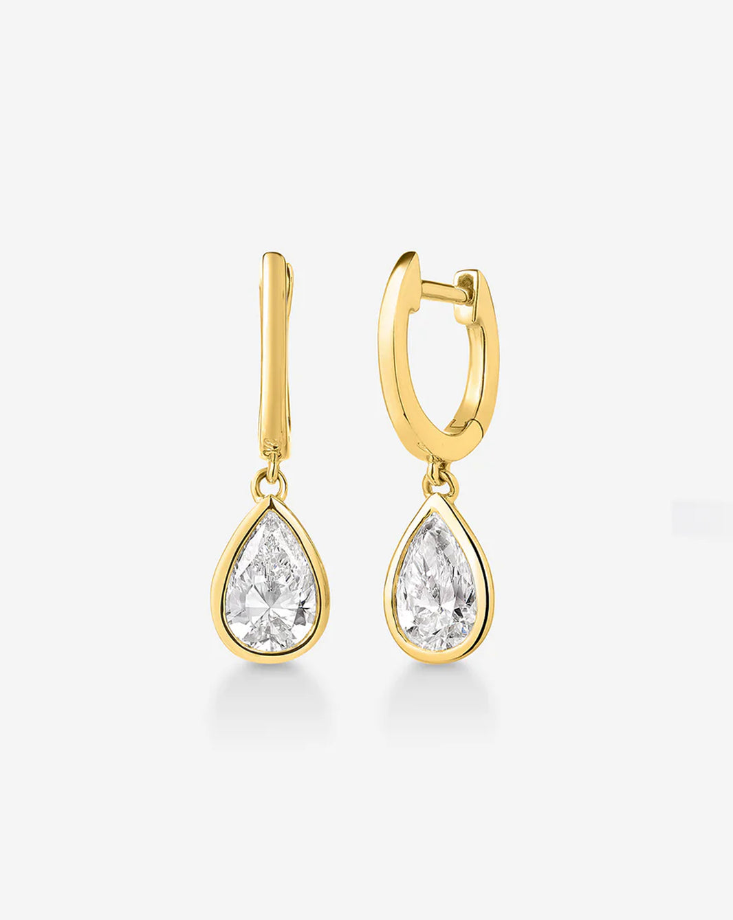 Framed Lab Diamond Drop Earrings
