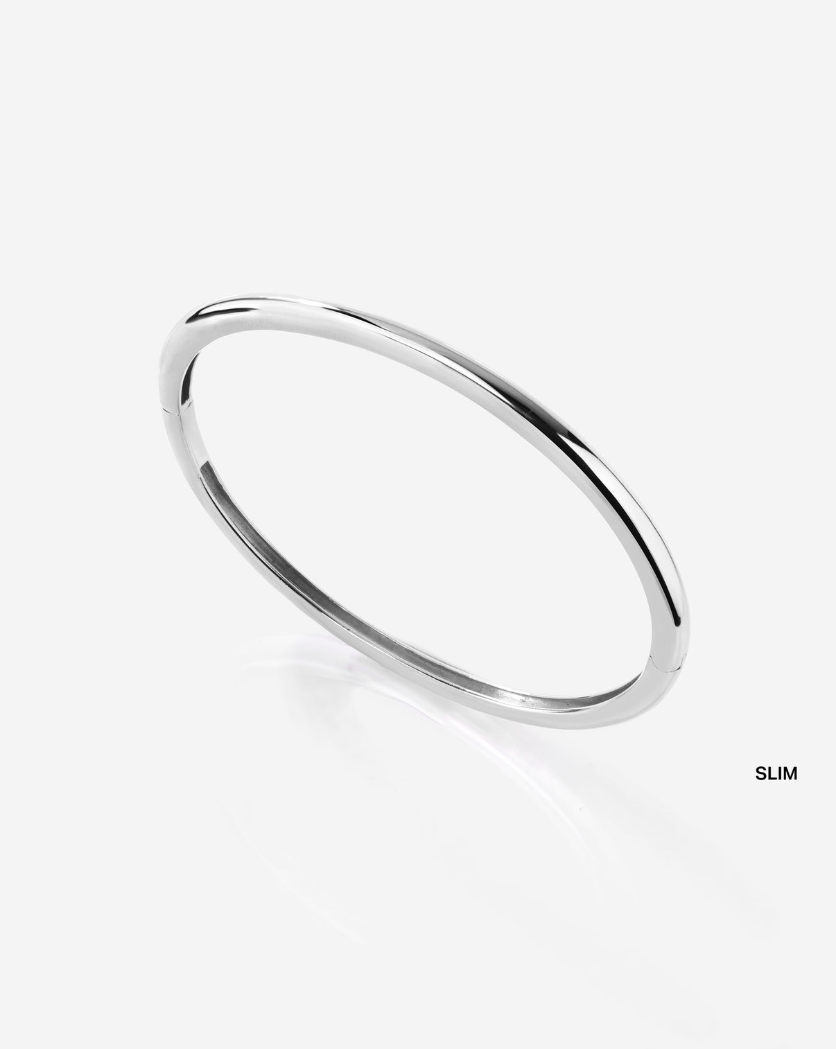 Slim Stackable Gold Cloud Bangle bracelet in 14k white gold side detail view showing organic cloud shape and texture