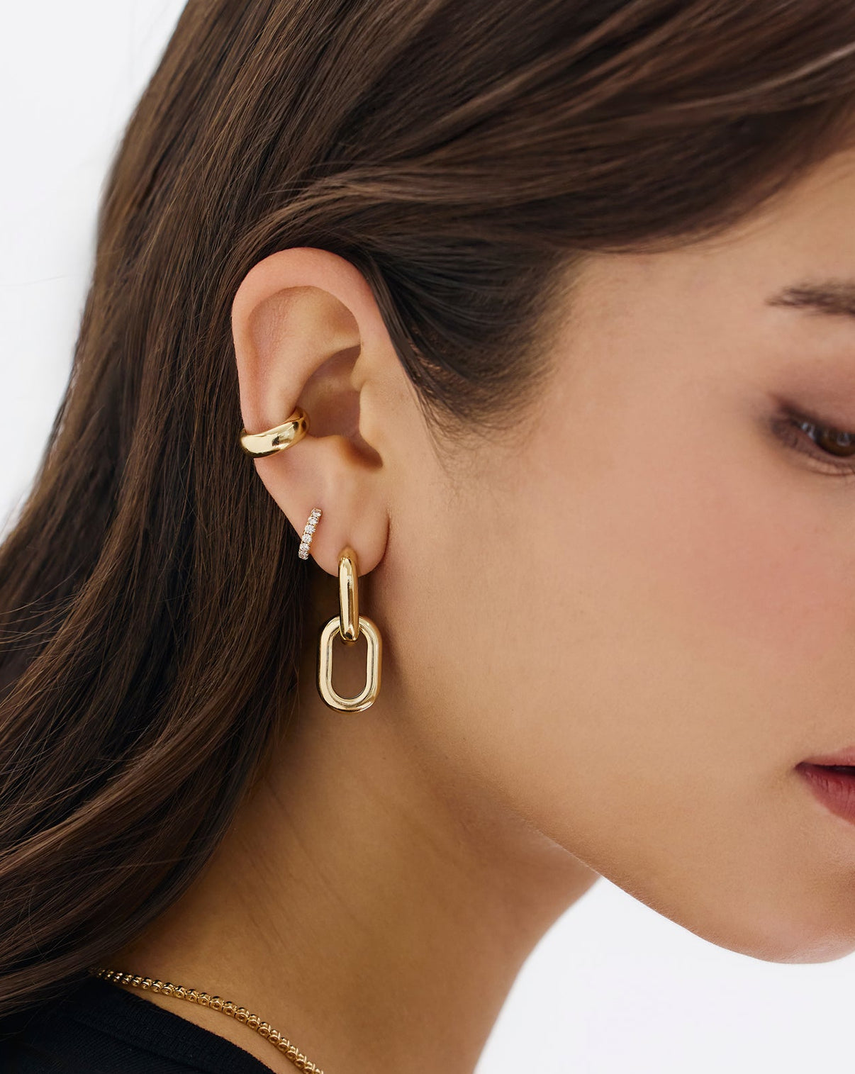 Gold Cloud Ear Cuff and the Gold + Pave Multiway Cloud Link Earrings