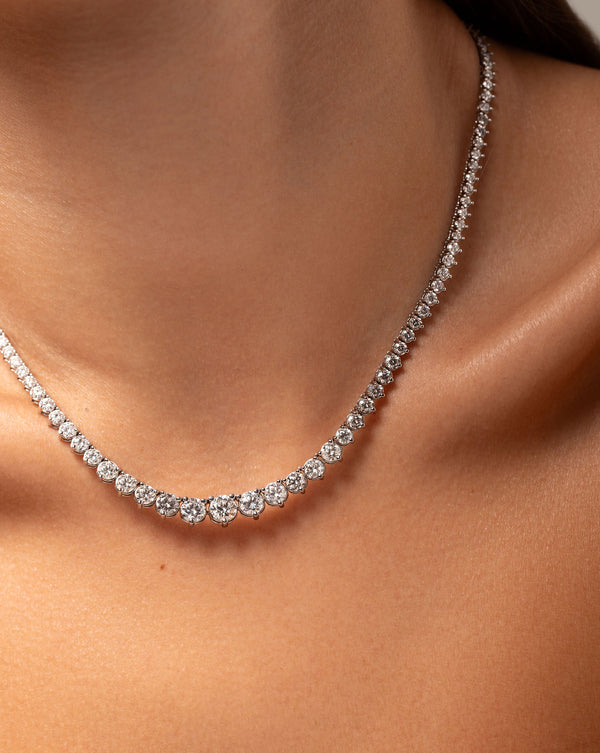 Close up image of Graduated Diamond Tennis Necklace