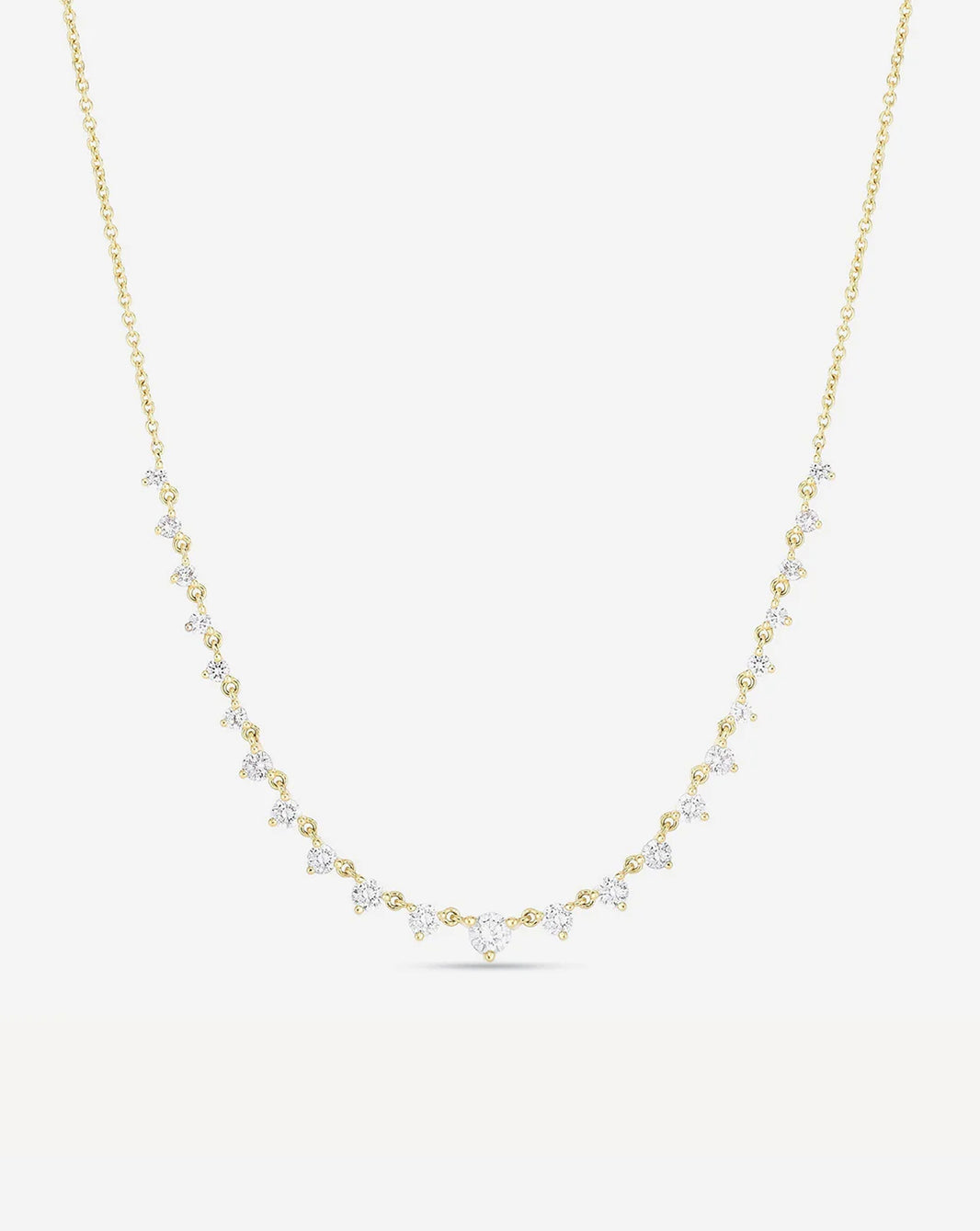 Ring Concierge Necklaces 14k Yellow Gold Graduated Diamond Layering Necklace