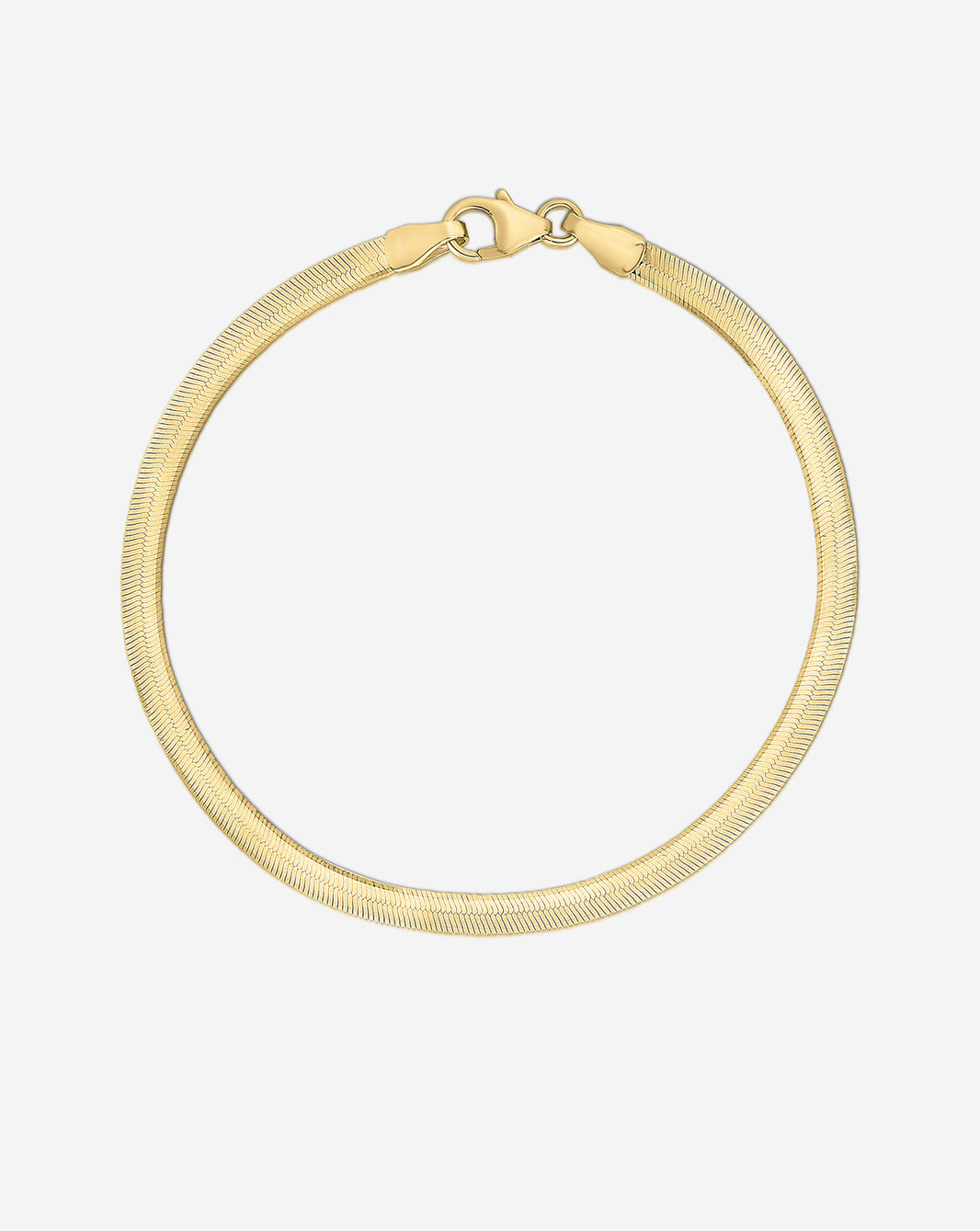 Herringbone Chain Bracelet in 14K Yellow Gold 3mm global