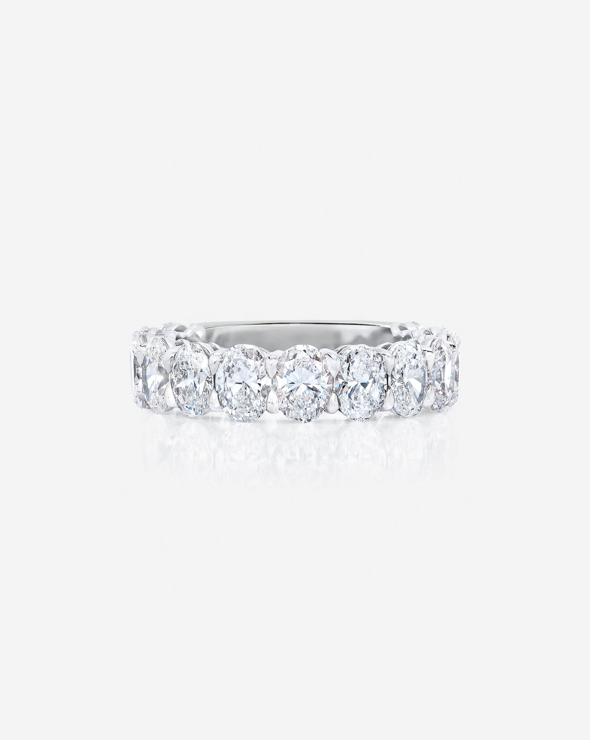 Bridal Wedding Bands Petite Oval Diamond 3/4 Band