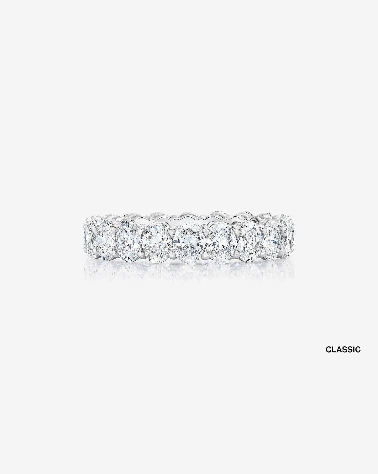 Oval Diamond Eternity Band
ghost front facing Platinum classic