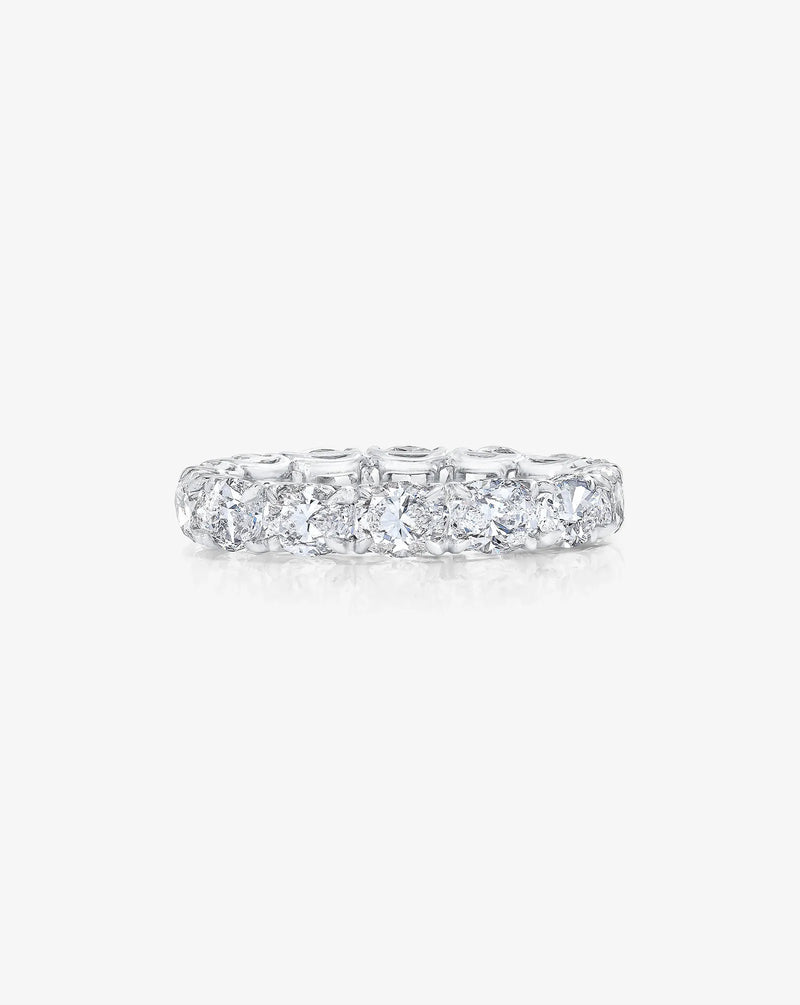Bridal Wedding Bands Platinum / 3 Sideways Oval Eternity Band