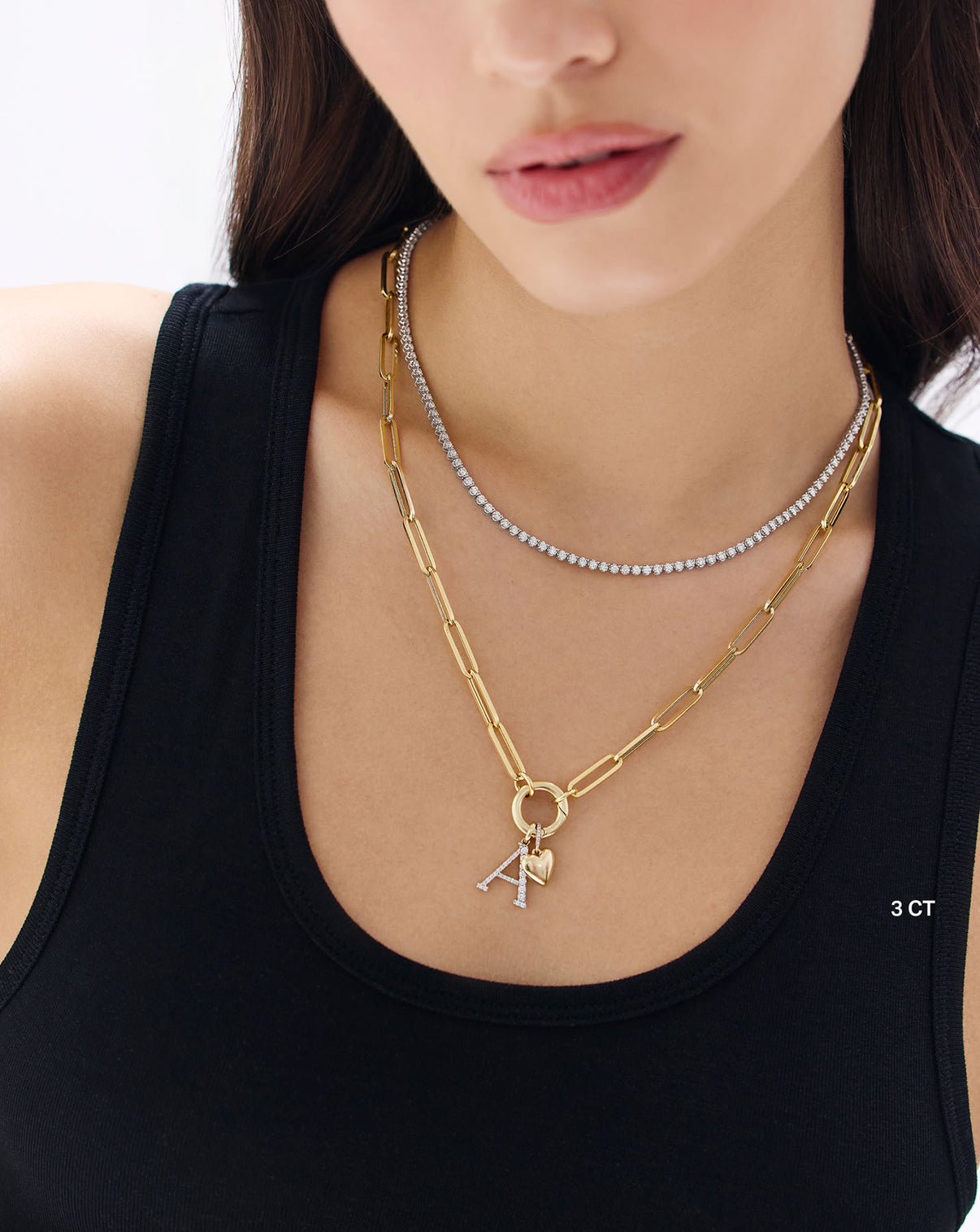 layered necklaces on-model global