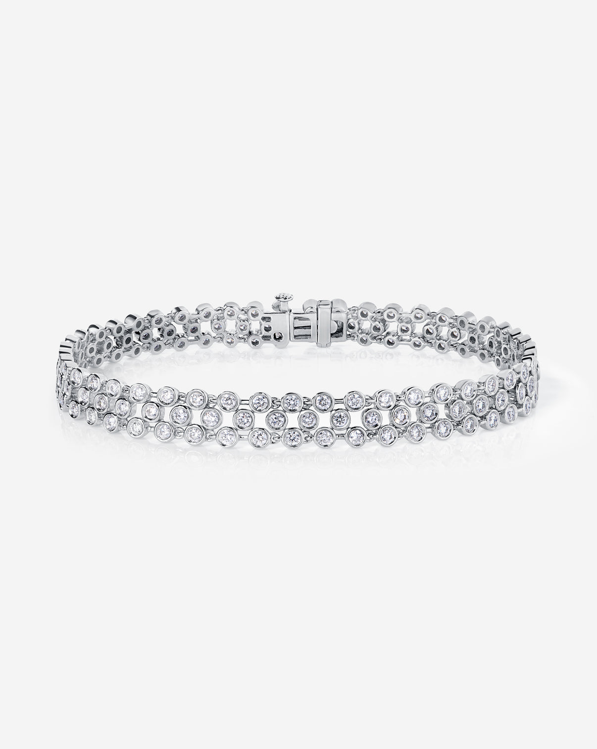Luxe Diamond Statement Bracelet on white background