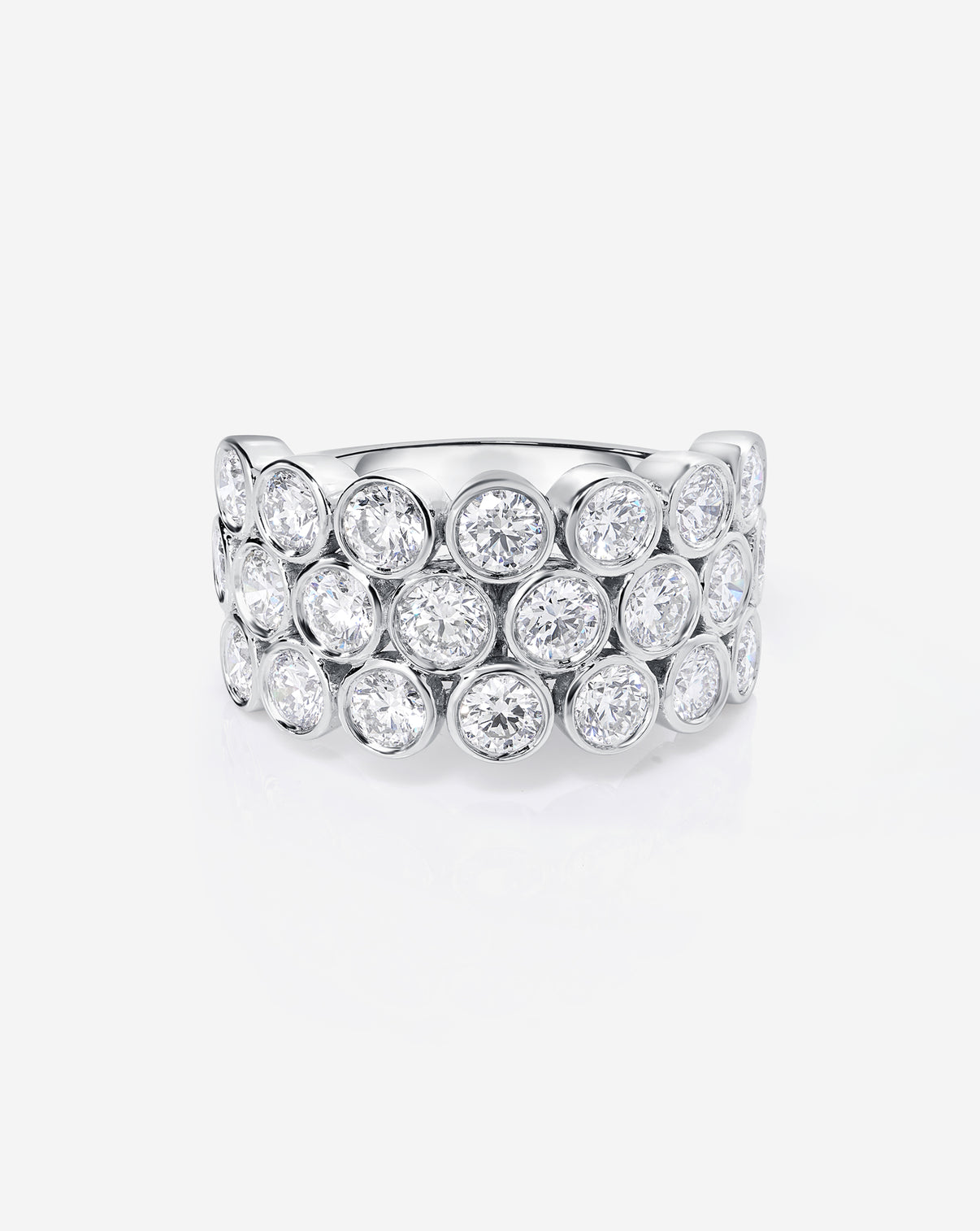 Luxe Diamond Statement Ring on white background