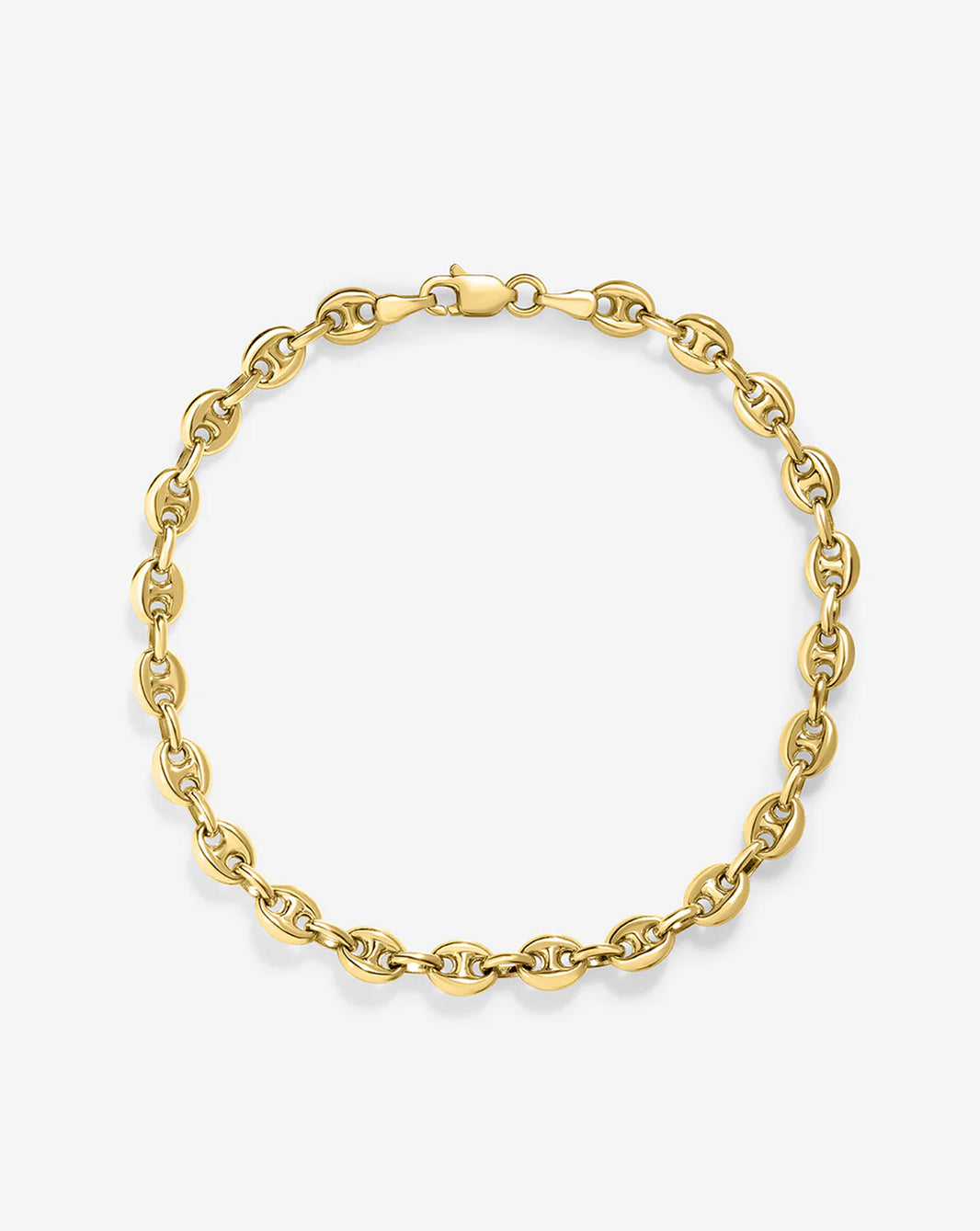 Close-up of Mariner Link Chain Bracelet showing the classic nautical chain pattern and secure clasp