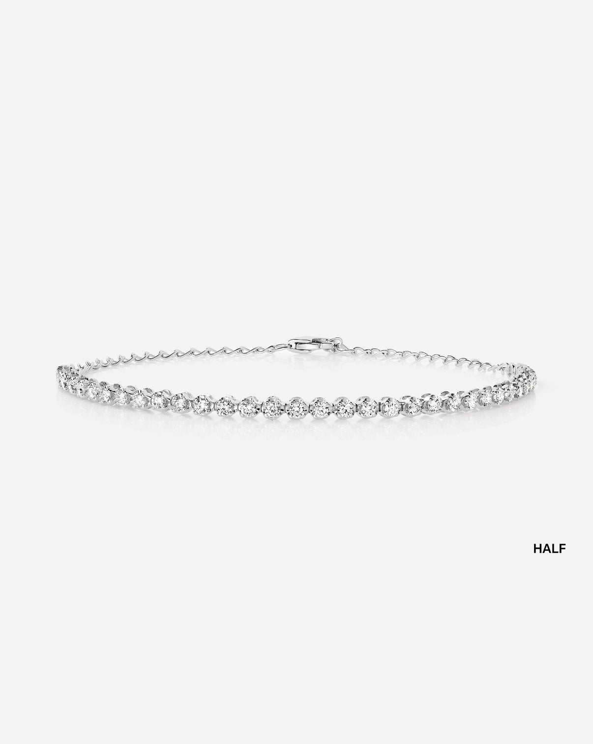 flat lay of half coverage Mini Diamond Tennis Bracelet 33200804200536