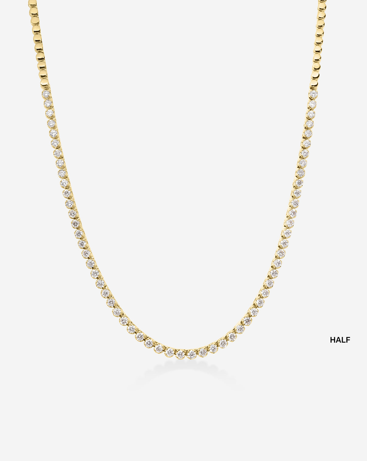 Ring Concierge Mini Diamond Tennis Necklace 14k Yellow Gold half