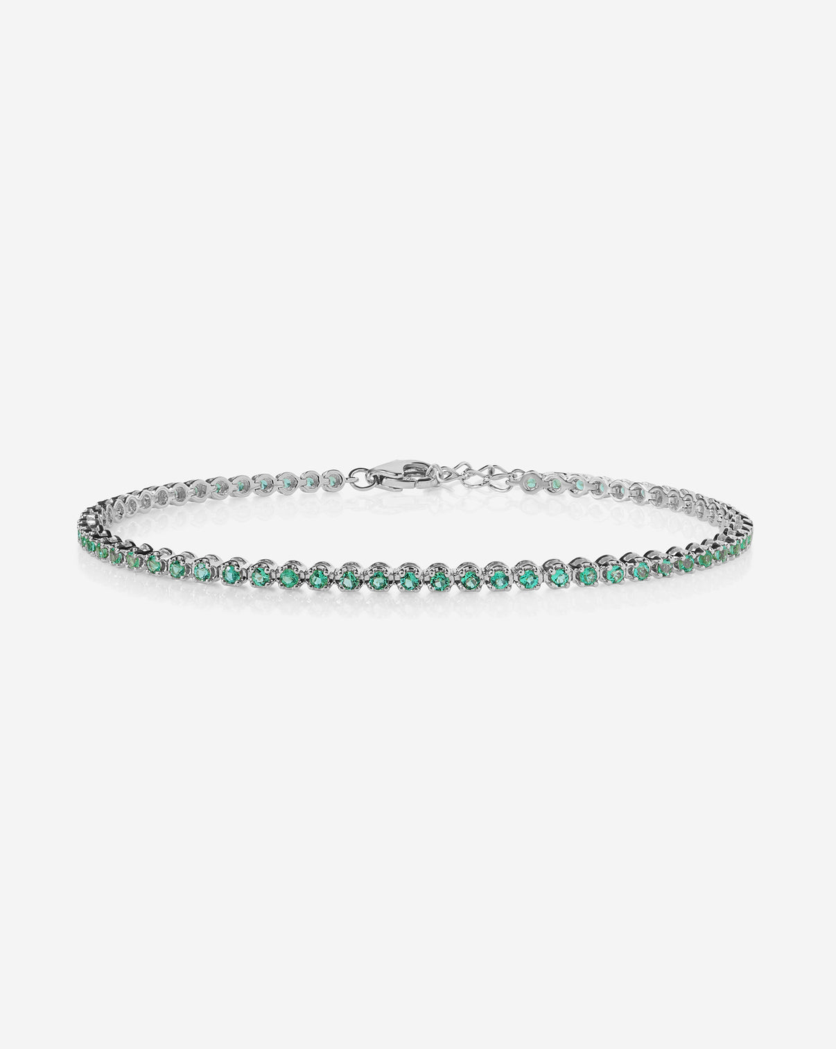 Mini Gemstone Tennis Bracelet  ghost image white gold 43895712874584