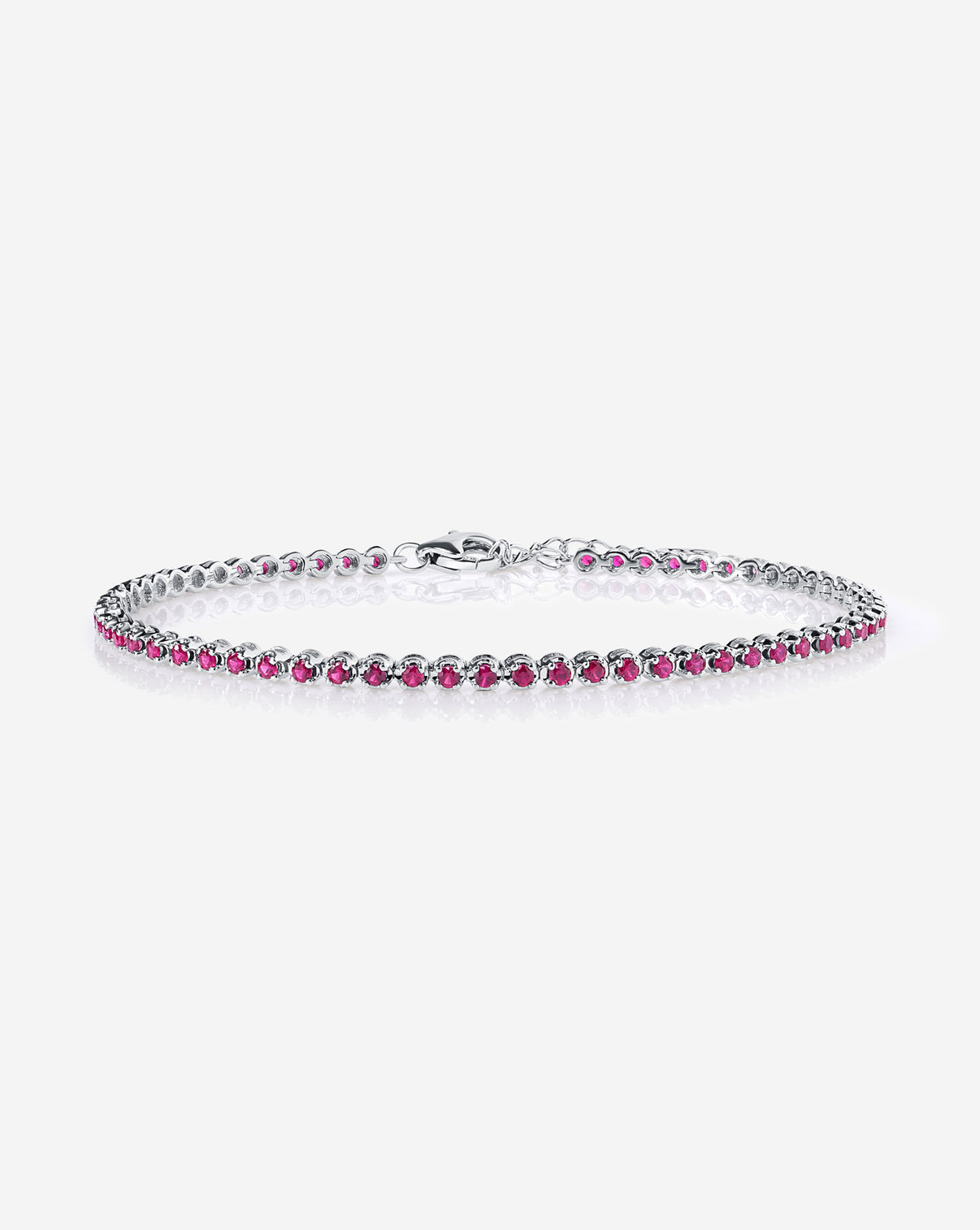 Mini Gemstone Tennis Bracelet  ghost image white gold 43867932721240