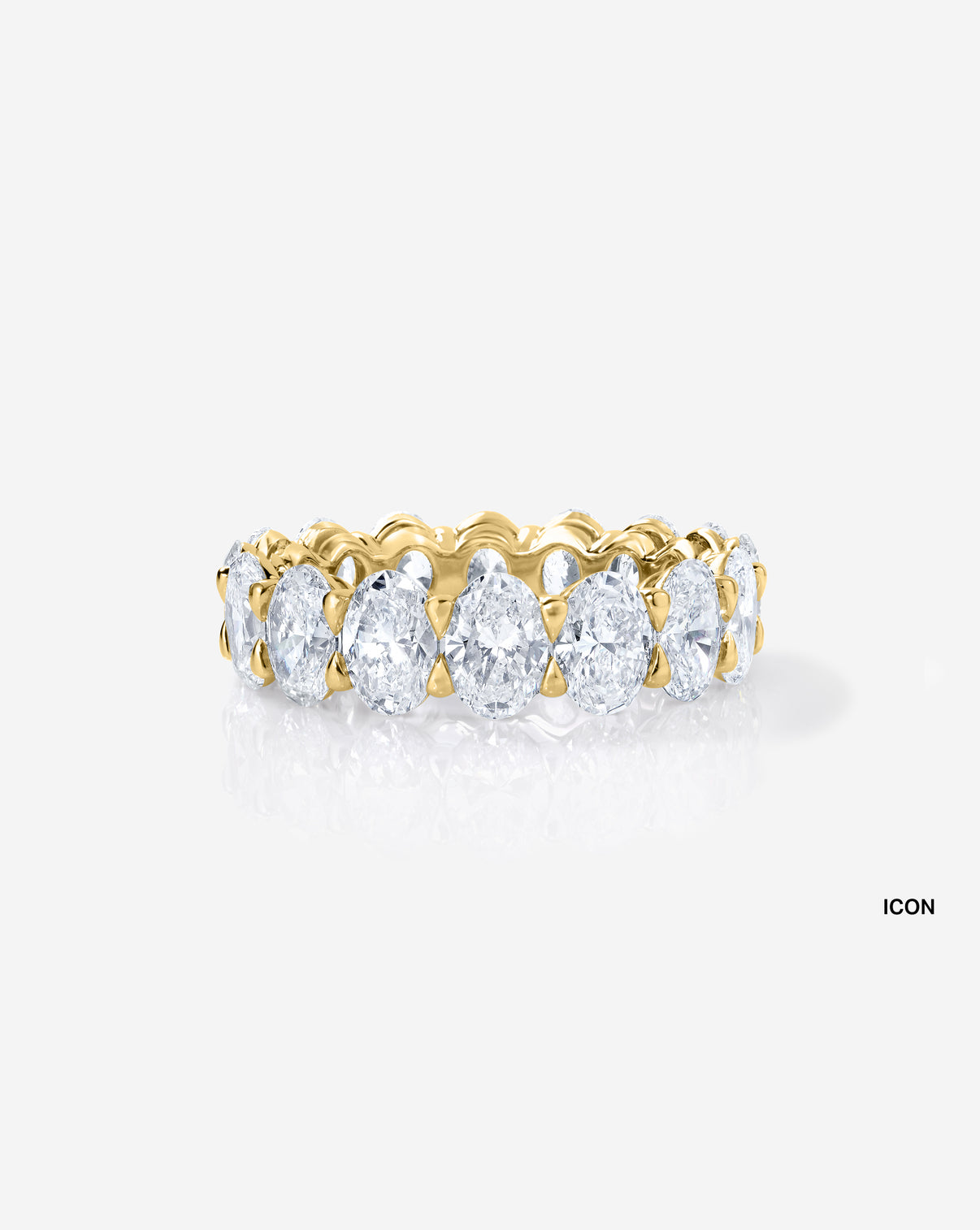 Oval Diamond Eternity Band
ghost front facing 14k yellow gold icon