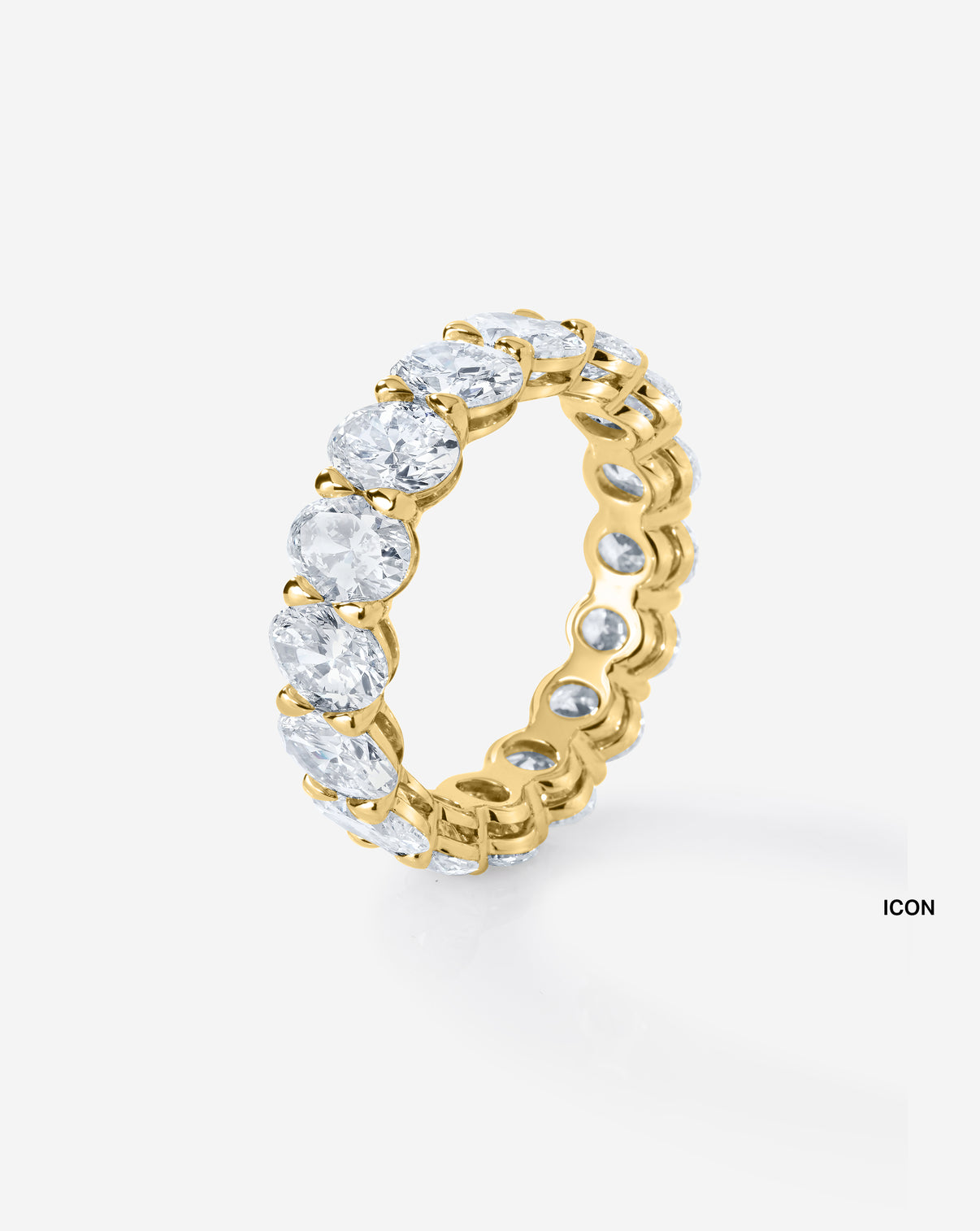 Oval Diamond Eternity Band
ghost side facing 14k yellow gold icon
