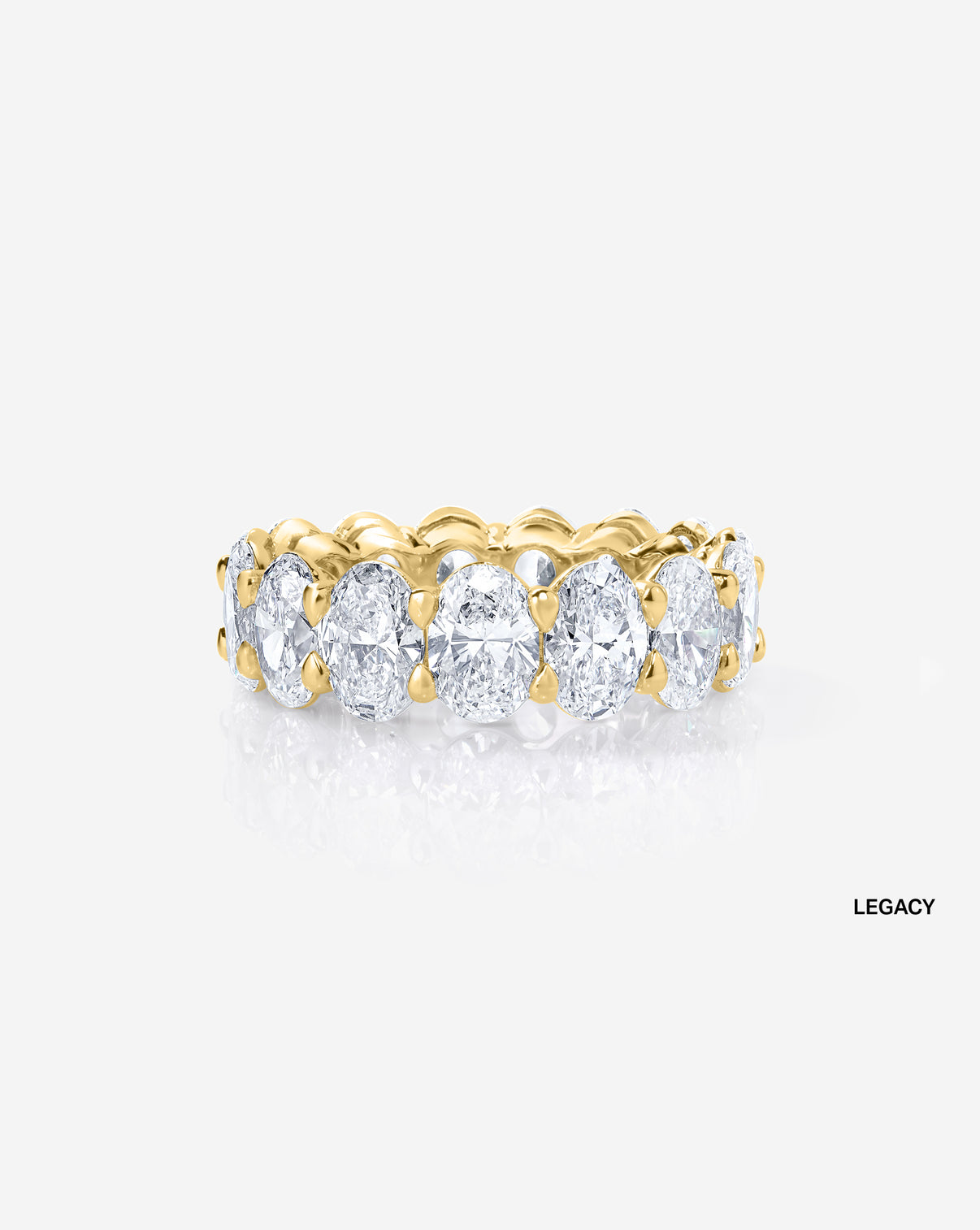 Oval Diamond Eternity Band
ghost front facing 14k yellow gold legacy