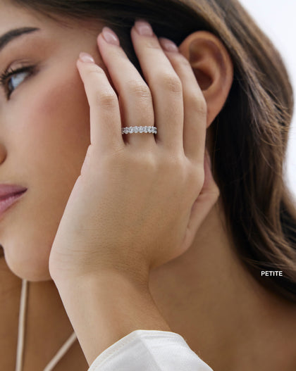 Petite Oval Diamond Band - global