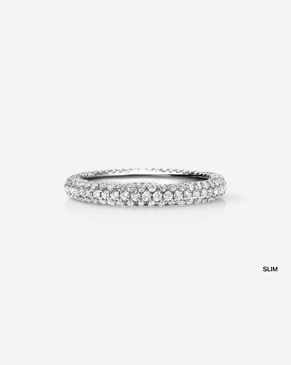 Slim Pavé Cloud Eternity Band Platinum