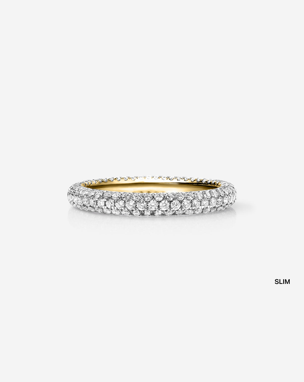 14k yellow gold slim front view