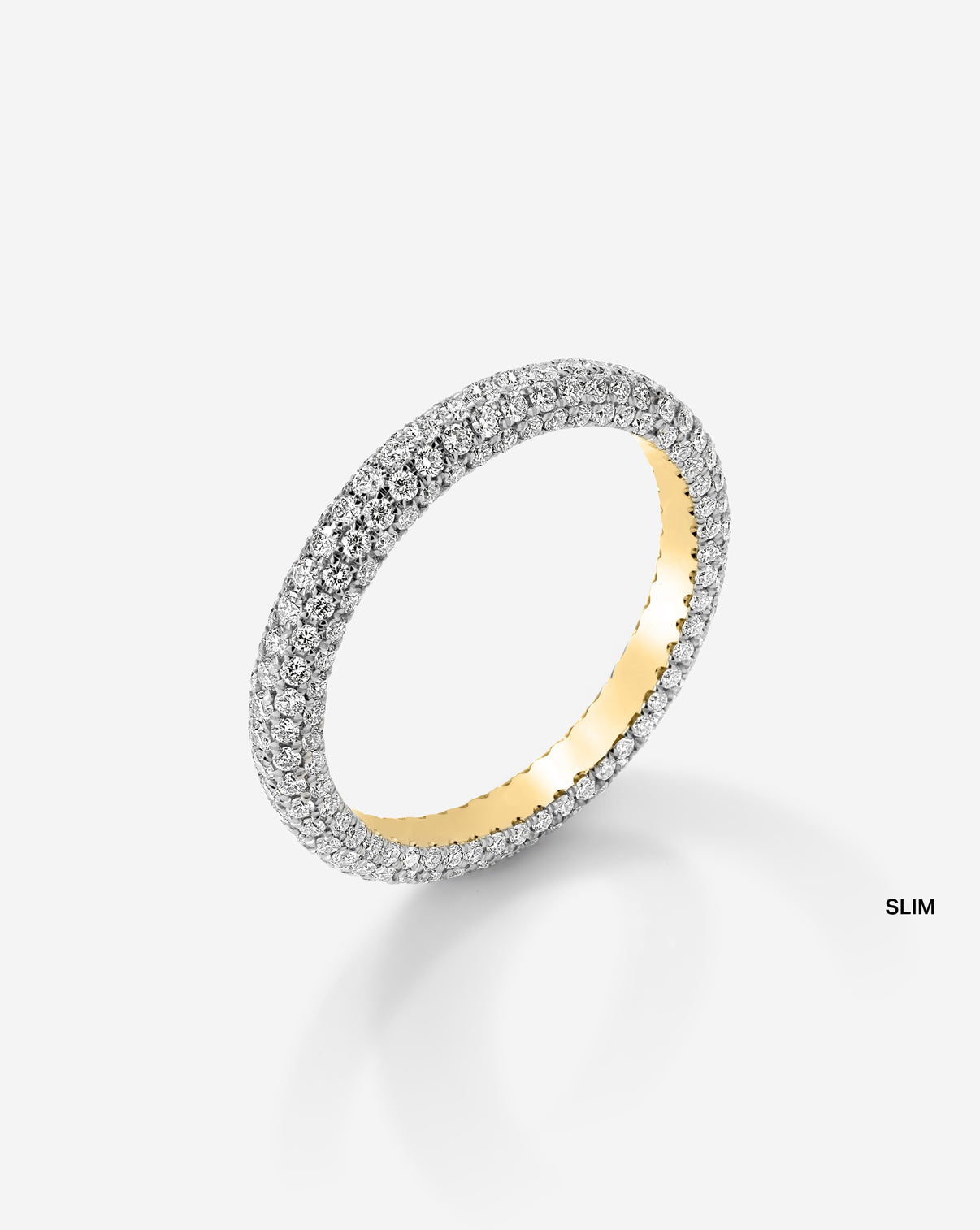 14k yellow gold slim side view