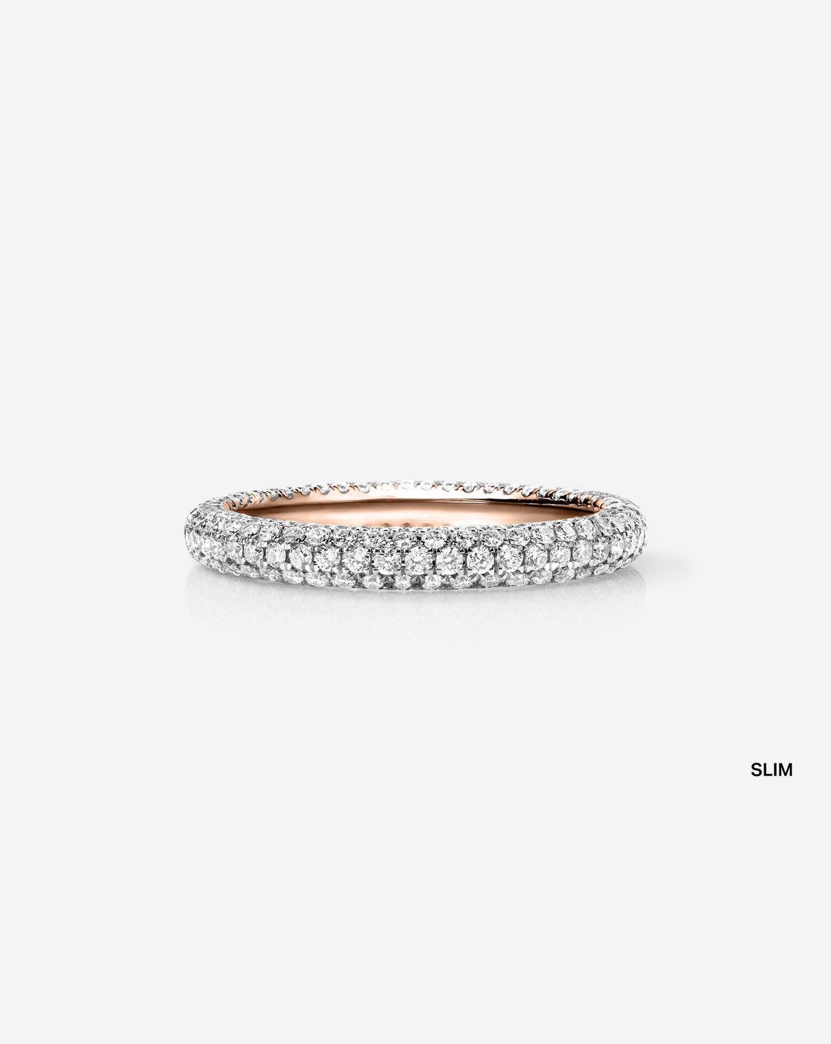 14k rose gold slim front view