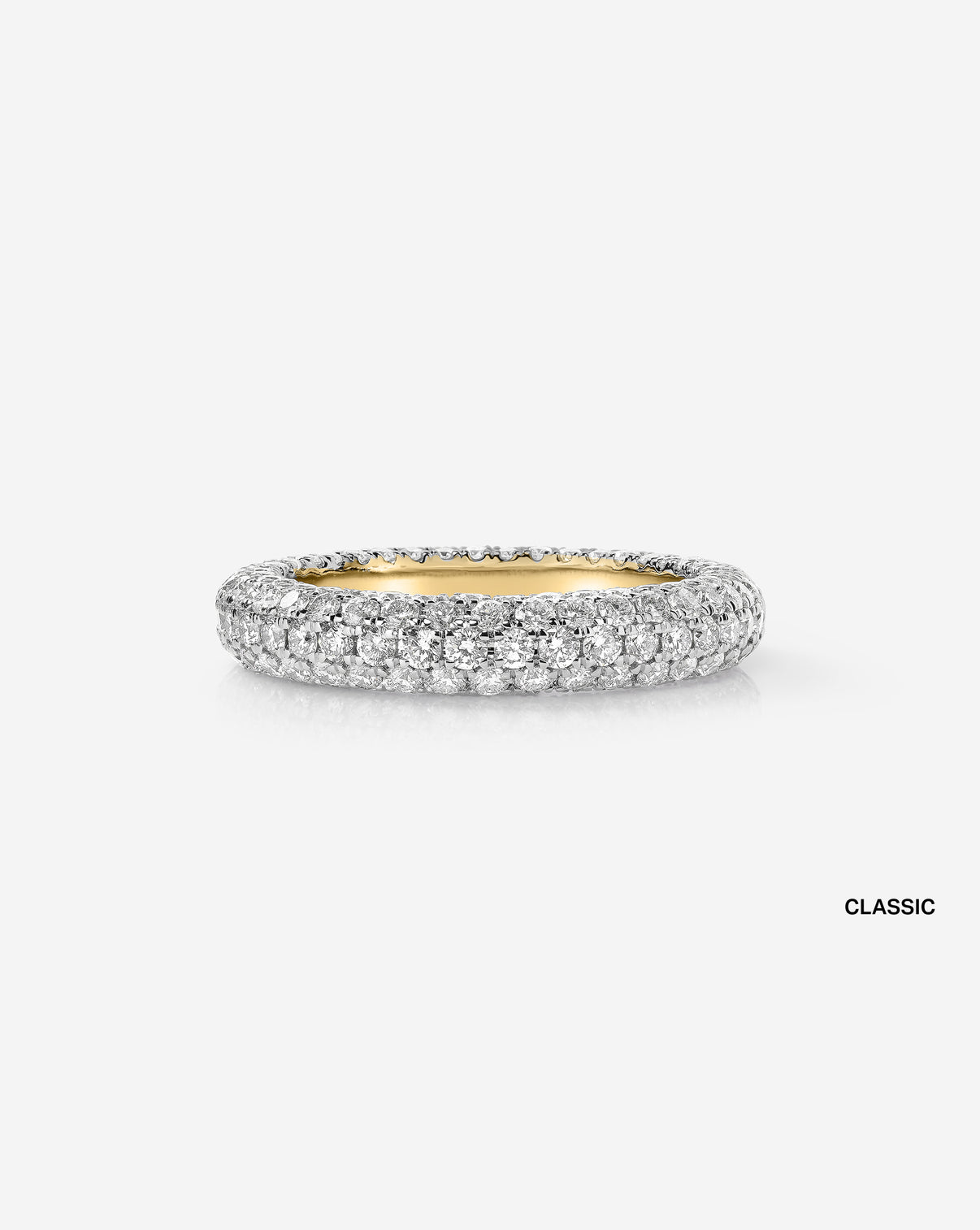 14k yellow gold classic front view