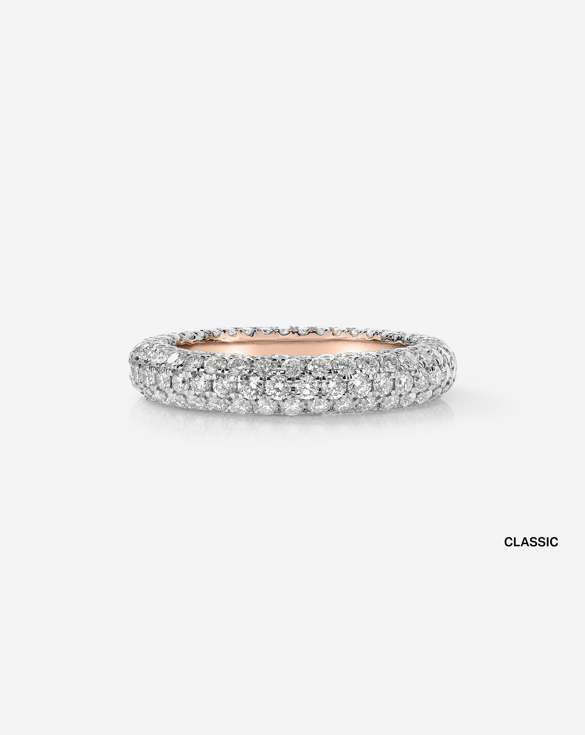 14k rose gold classic front view