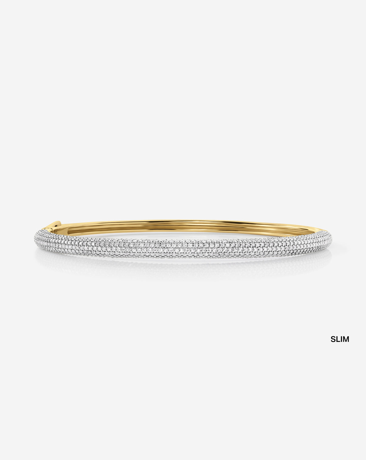 Pavé Diamond Stackable Gold Cloud Bangle- Slim in Yellow Gold product still