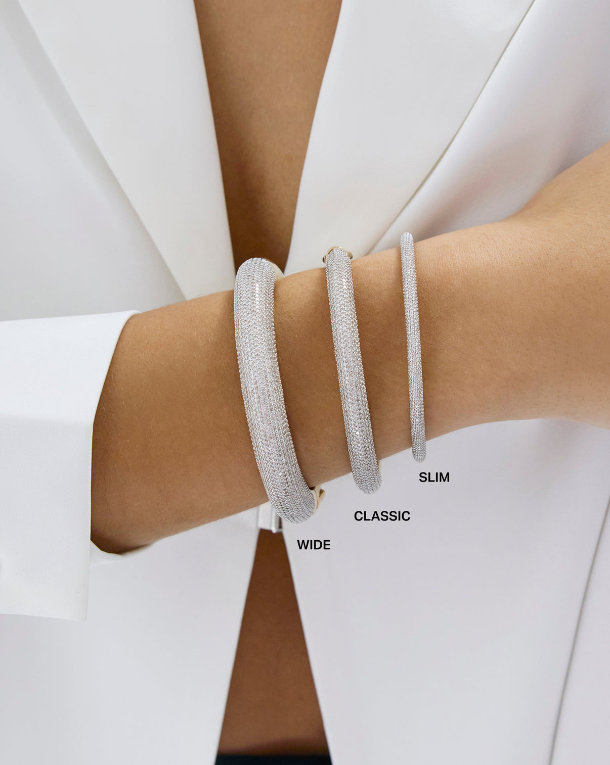 comparison image of slim classic wide bangles global