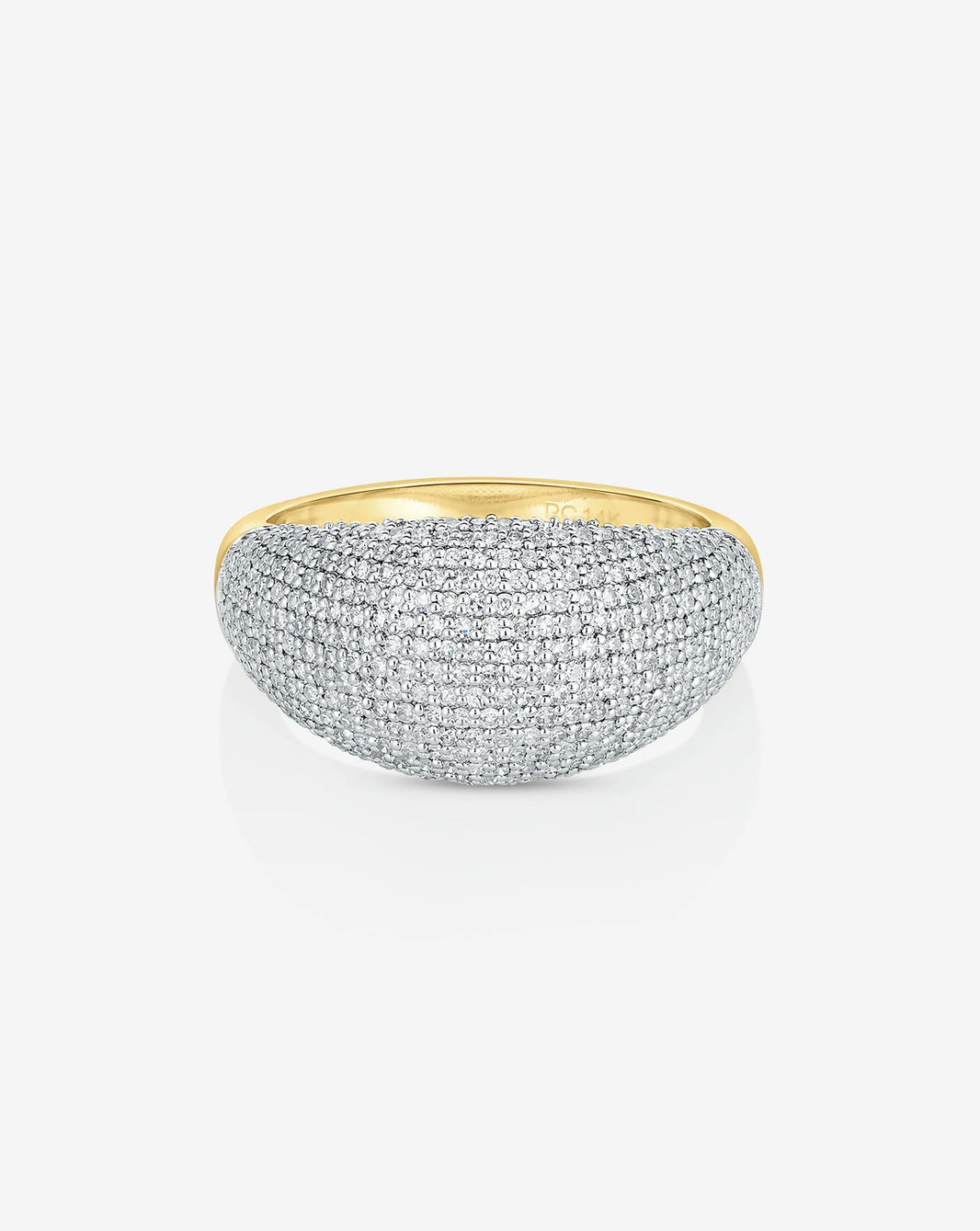 Ring Concierge Pavé Jumbo Diamond Cloud Ring 14k Yellow Gold