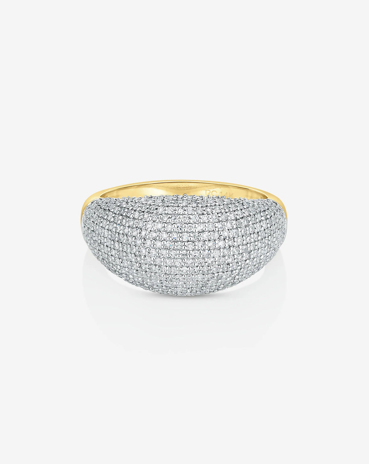 Ring Concierge Pavé Jumbo Diamond Cloud Ring 14k Yellow Gold