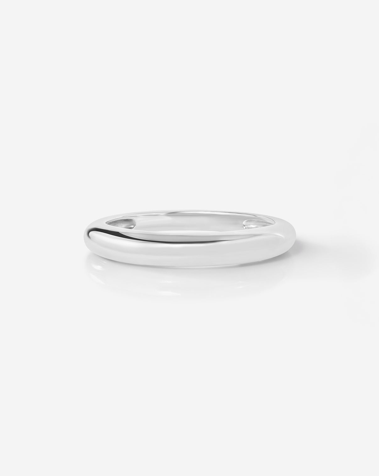Petite Gold Cloud Ring in 14k white gold, detailed close-up of textured surface and cloud silhouette