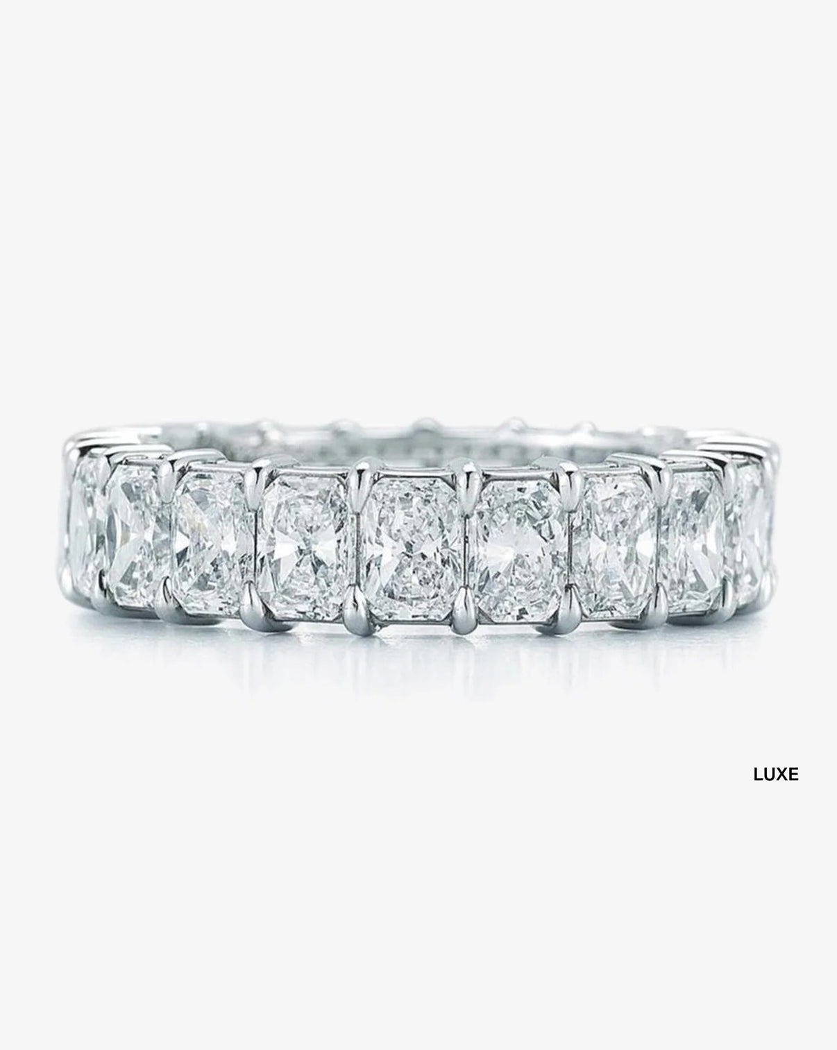 Bridal Wedding Bands Radiant Diamond Eternity Band Platinum Luxe