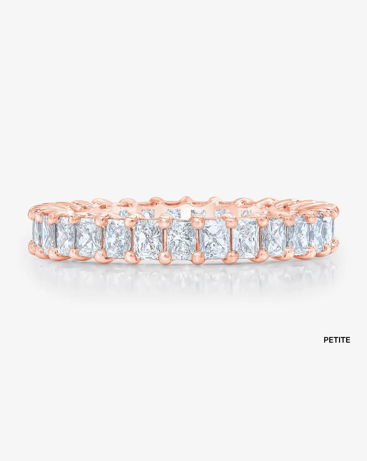 Bridal Wedding Bands 14K Rose Gold / Petite Radiant Eternity Band
