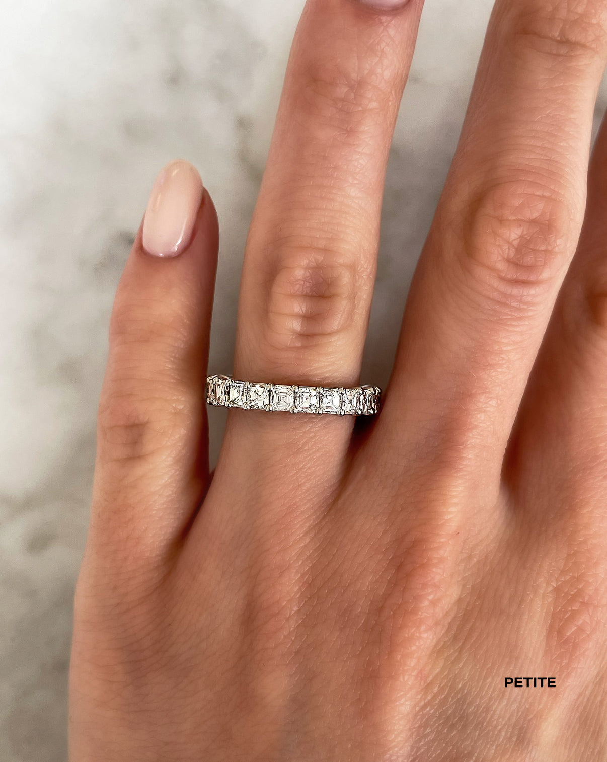 Bridal Wedding Bands Asscher Cut Eternity Band On hand