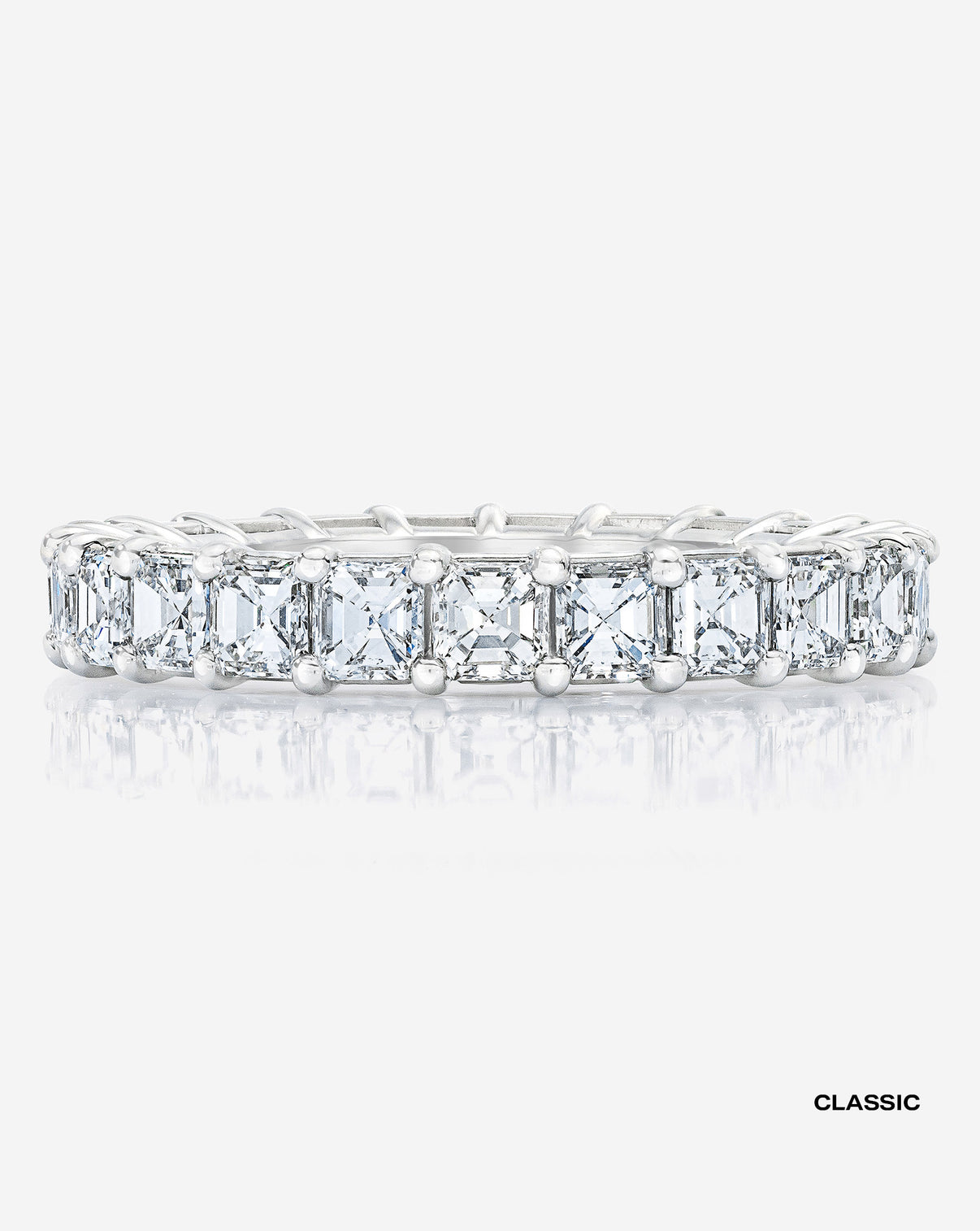 Bridal Wedding Bands Asscher Cut Eternity Band
