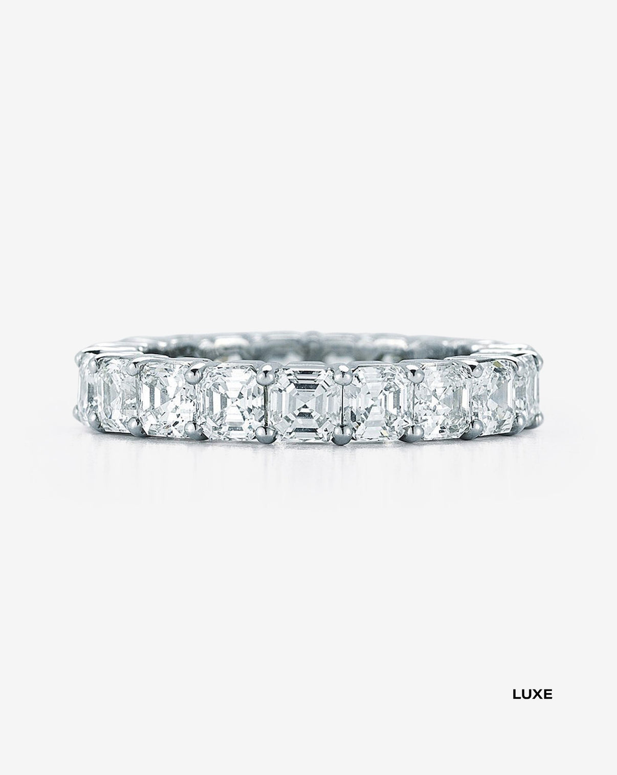 Bridal Wedding Bands Asscher Cut Eternity Band