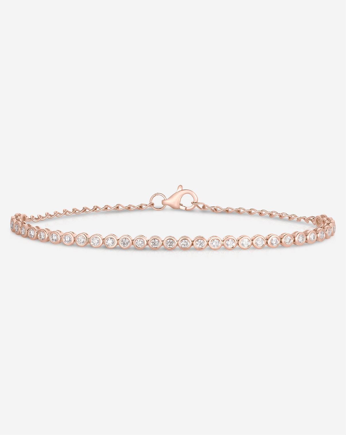 Bezel Mini Diamond Half Tennis Bracelet 40652949815384