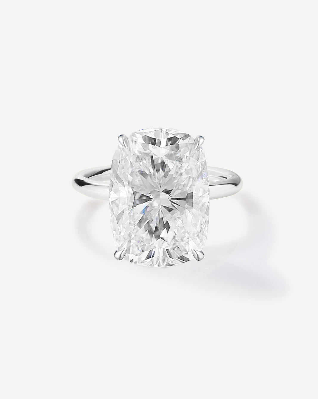 Ring Concierge Engagement Rings 10.01 Cushion Natural Diamond Ring Platinum
