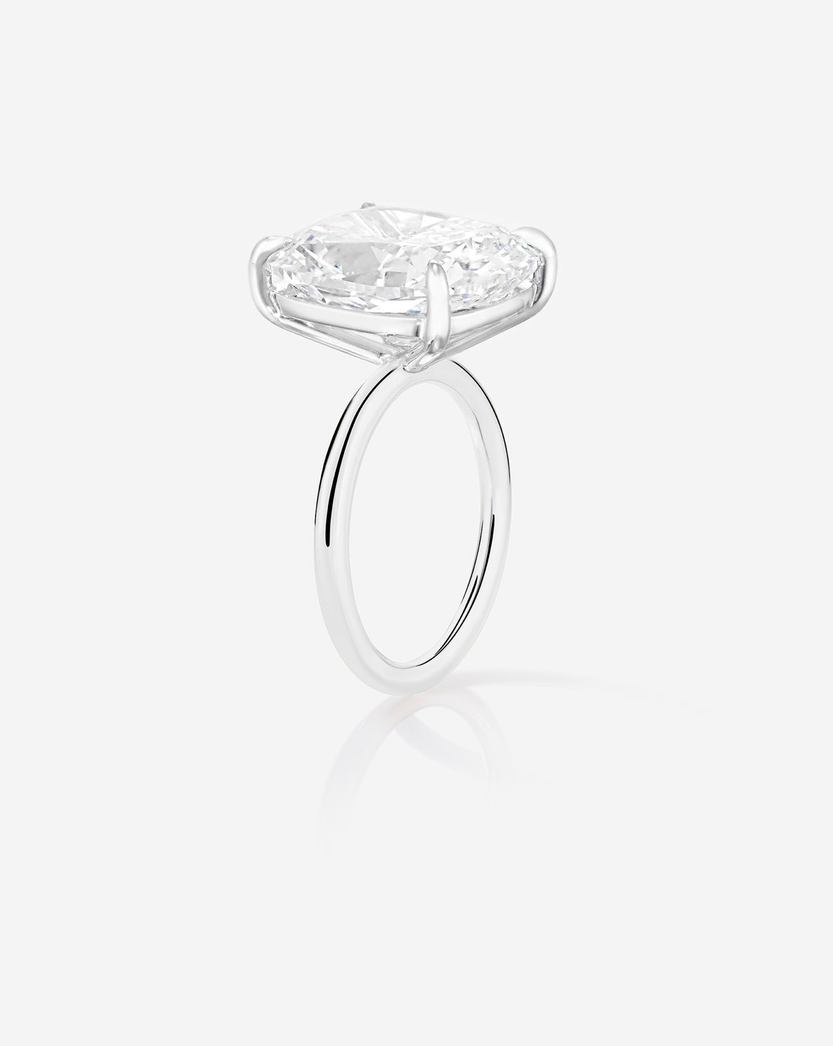 Ring Concierge Engagement Rings 10.01 Cushion Natural Diamond Ring Platinum side angle