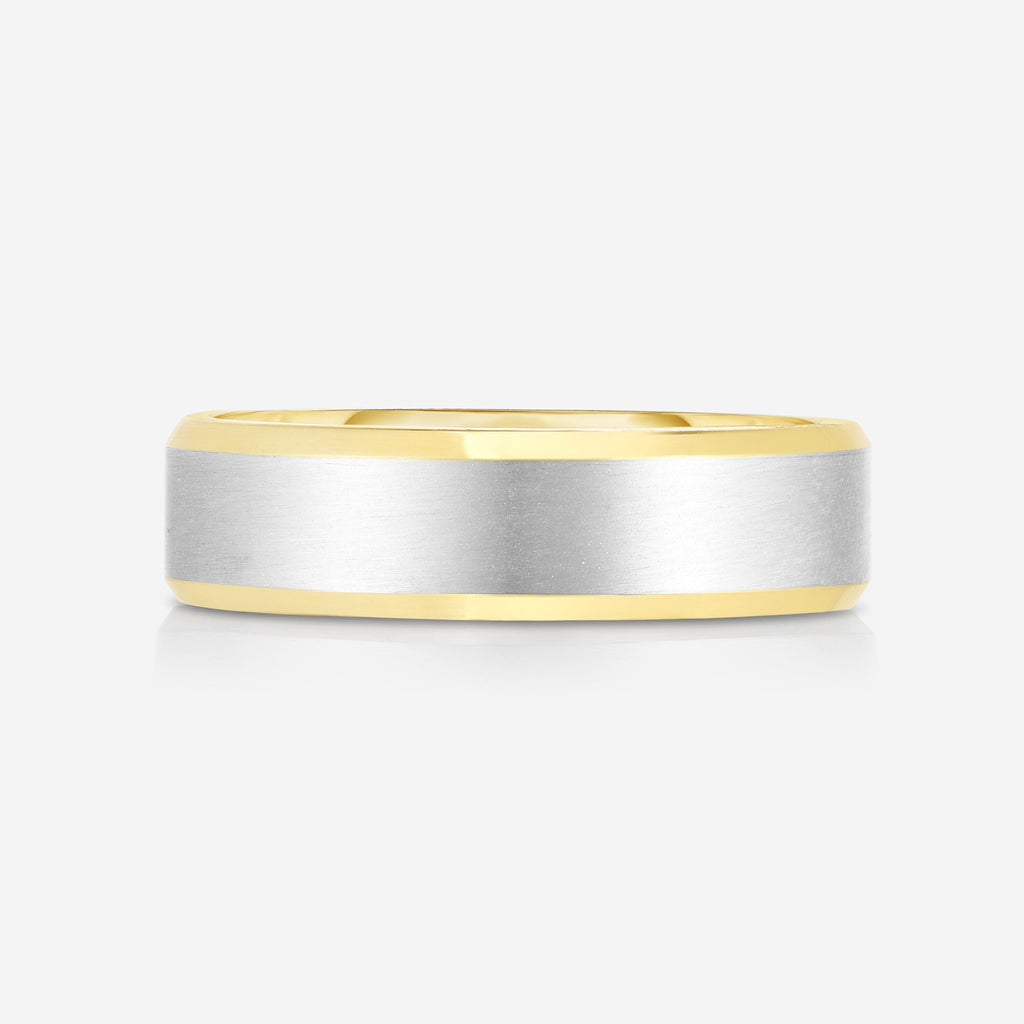 4 mm Contrast + Beveled Wedding Band