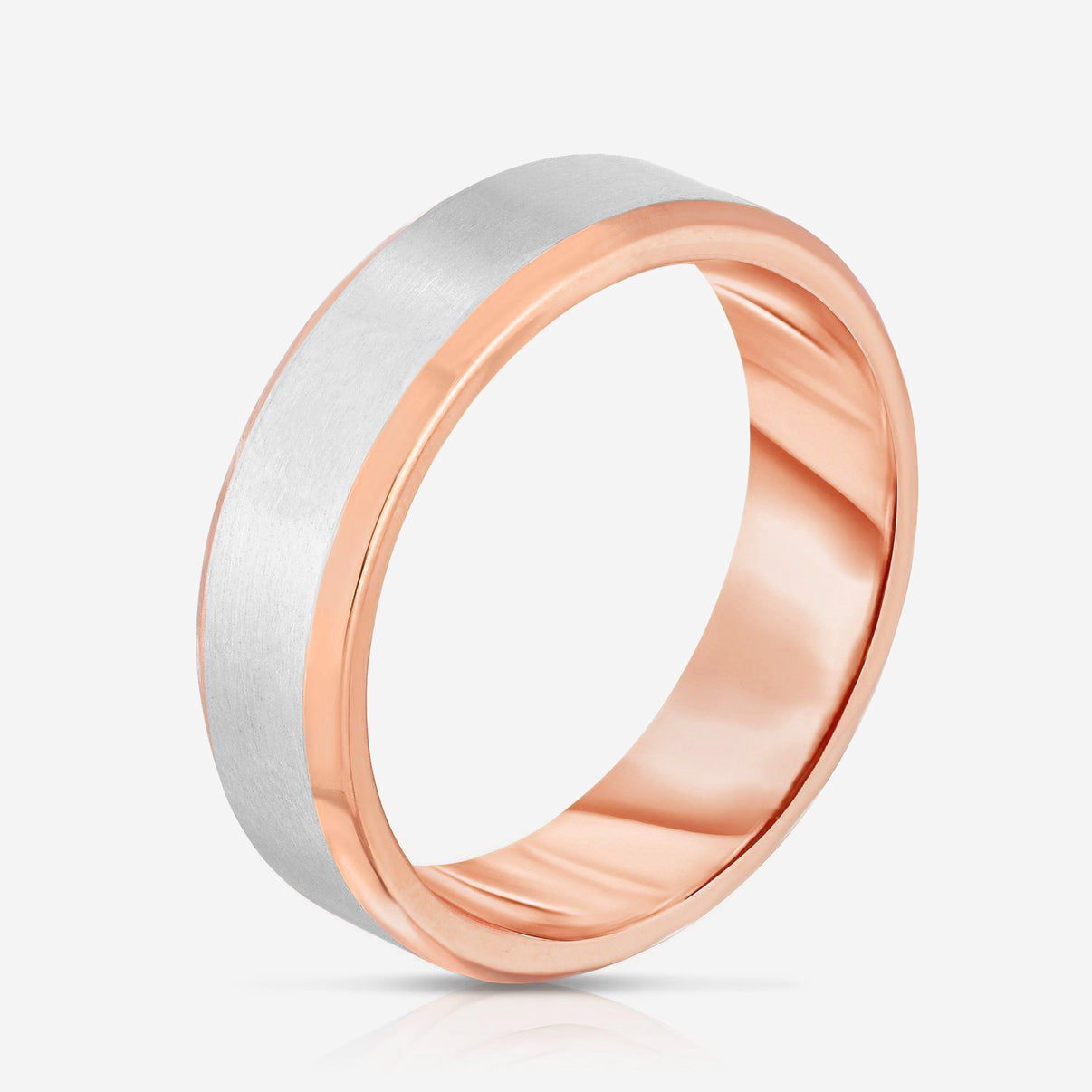 6 mm Contrast + Beveled Wedding Band 20327154024536 side