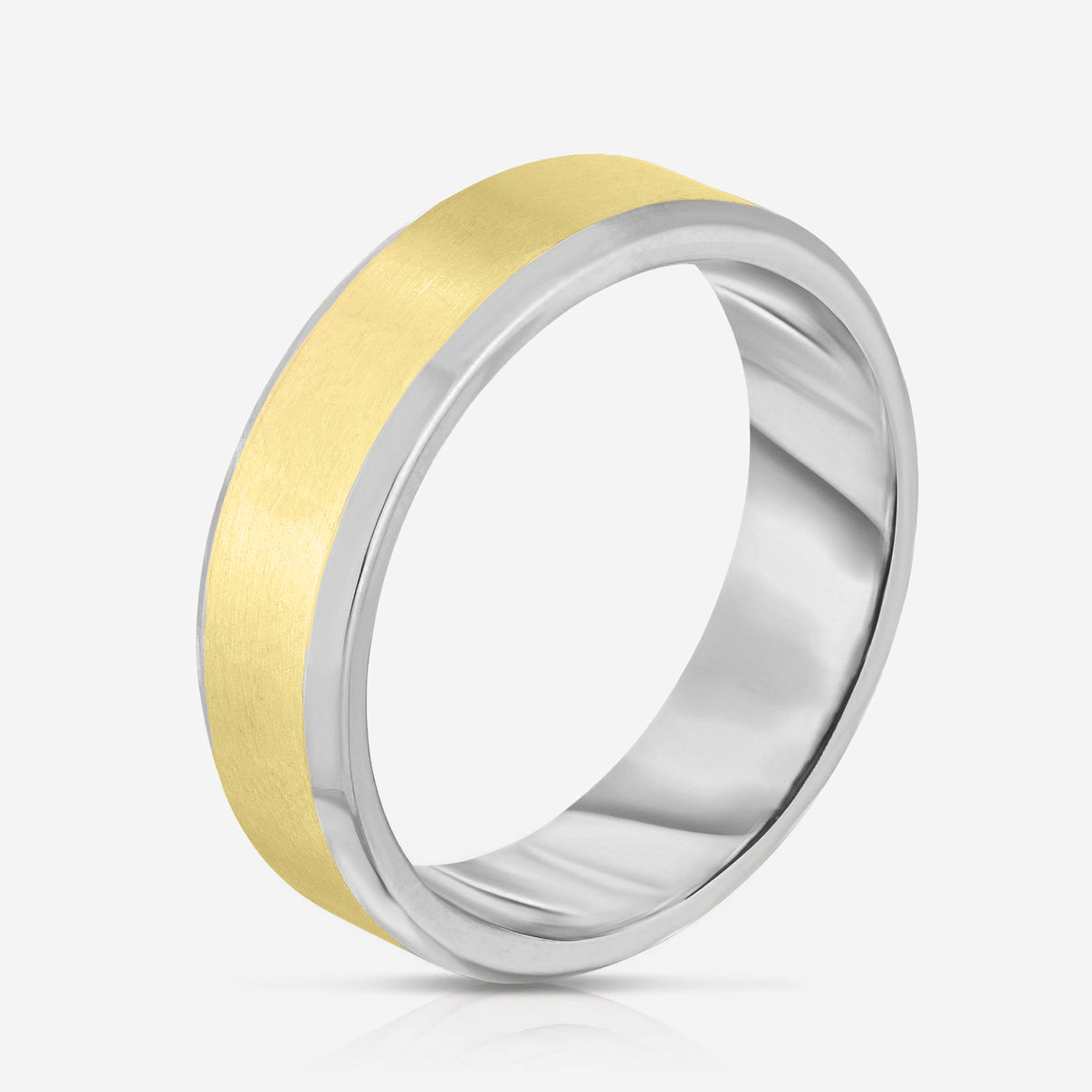 6 mm Contrast + Beveled Wedding Band 20327154384984 side