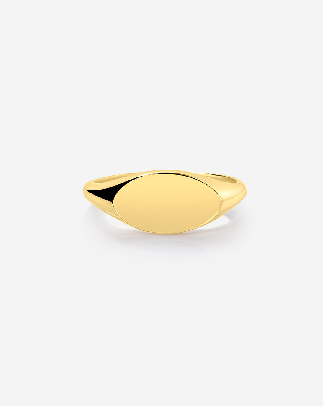 Ring Concierge Rings 14k Yellow Gold / 2 Engravable Gold Signet Ring - blank without engraving