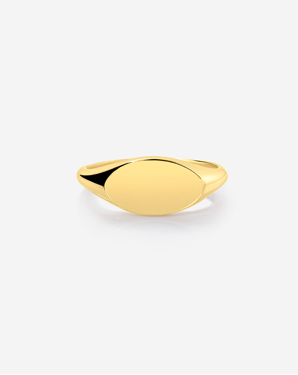 Ring Concierge Rings 14k Yellow Gold / 2 Engravable Gold Signet Ring - blank without engraving