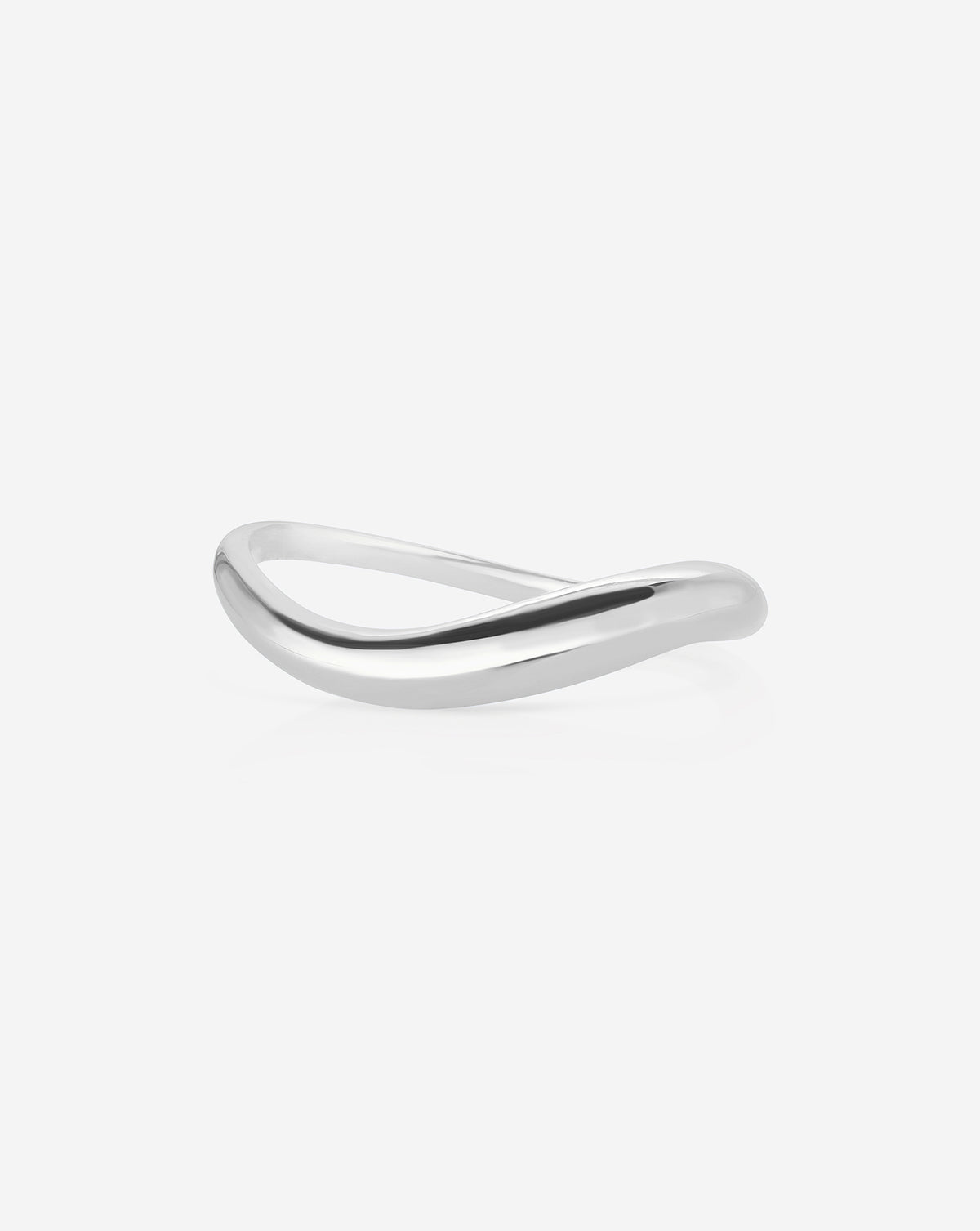 Petite Movement Cloud Ring in 14k White Gold against white background