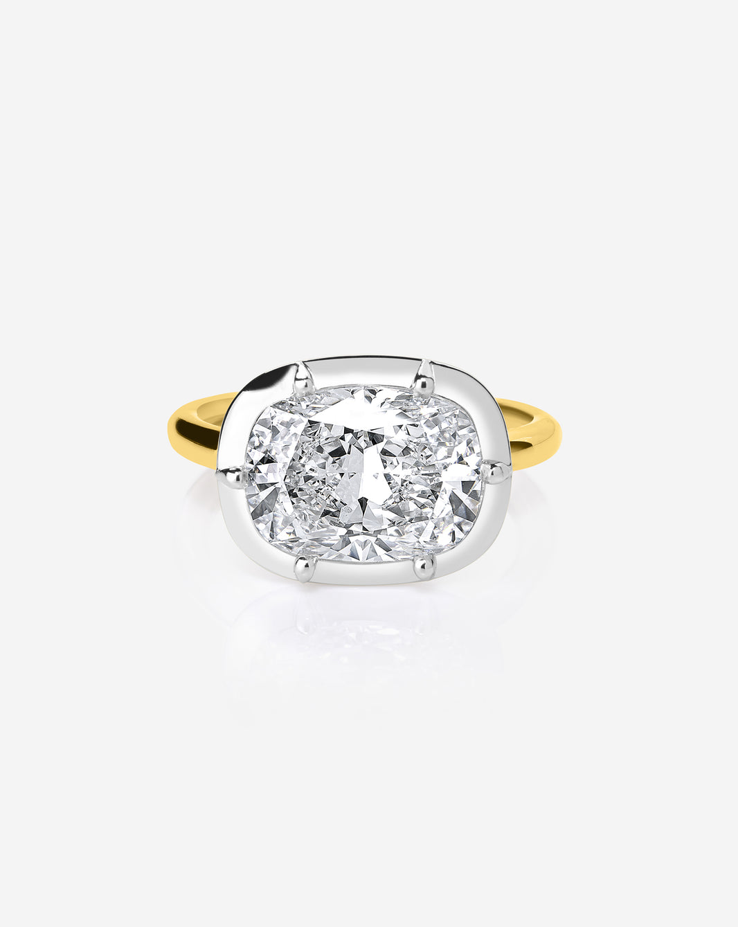 3 Cushion Diamond in Dream Wrap
14K Yellow Gold top view