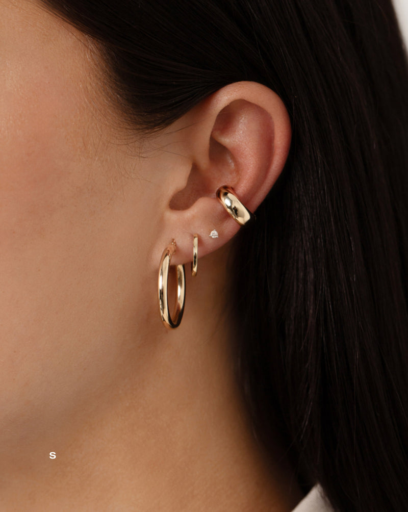 3 mm Gold Tube Hoops – Ring Concierge